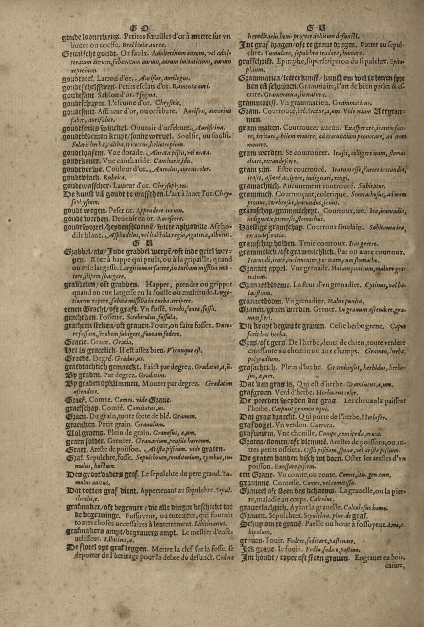 1573 - Christophe Plantin - Trésor du langage bas-allemand - Greifswald