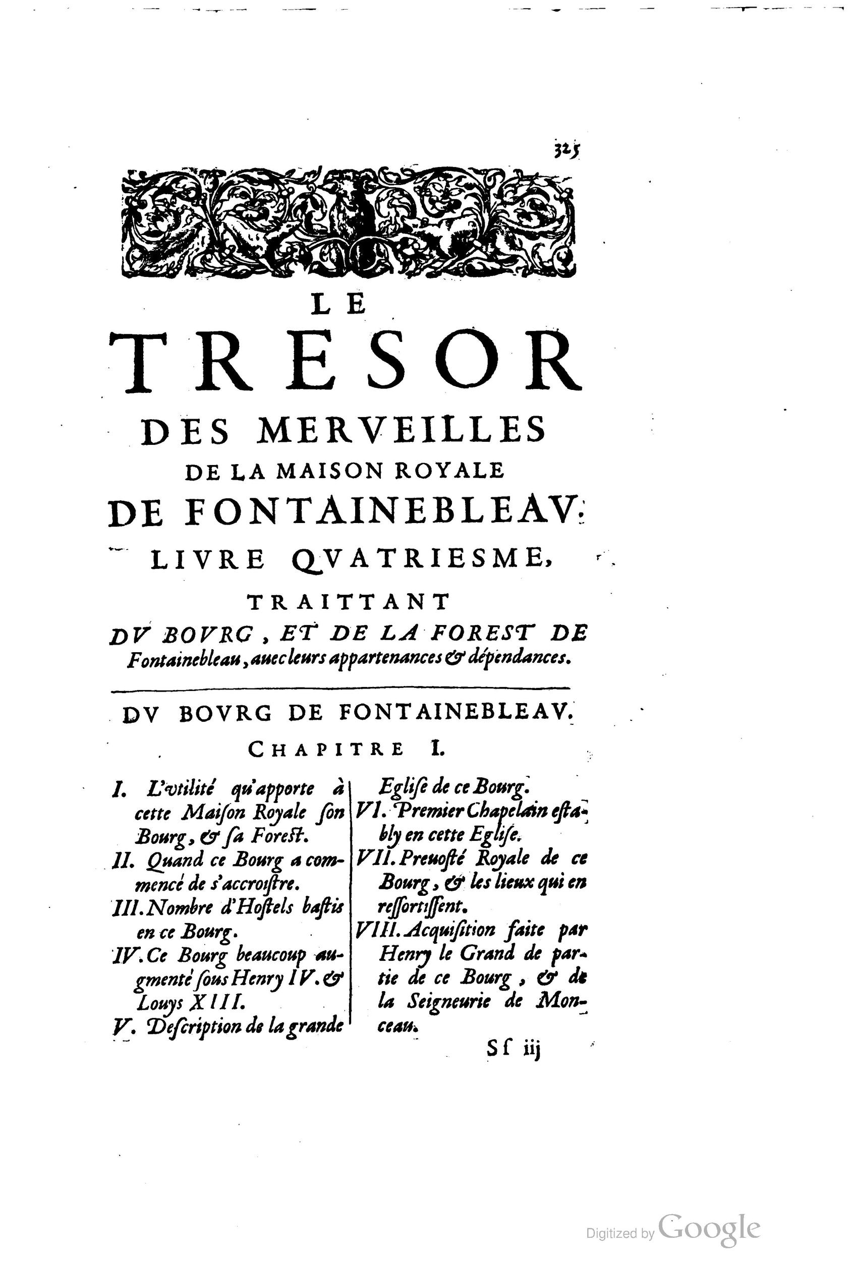1642 - Sébastien Cramoisy - Trésor des merveilles de la maison royale de Fontainebleau - BM Lyon 1642 - Sébastien Cramoisy - Trésor des merveilles de la maison royale de Fontainebleau - BM Lyon