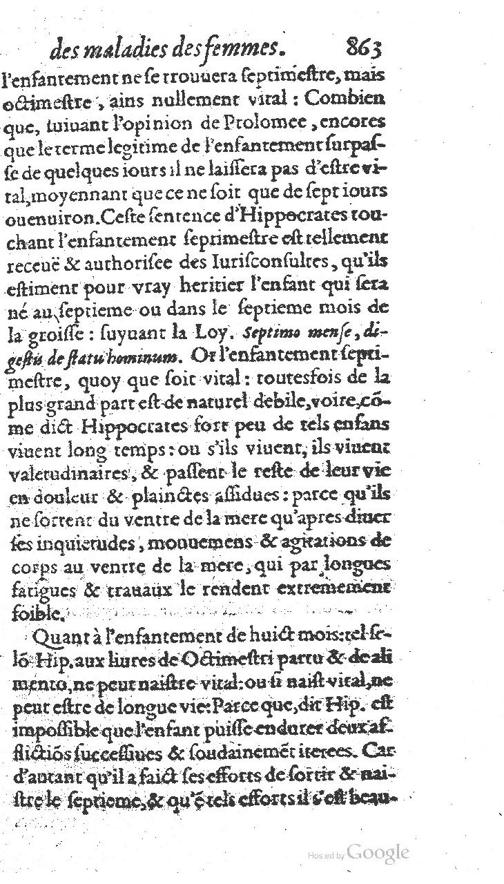 1585 - Jacques du Puis - Trésor des remèdes secrets pour les maladies des femmes - BnF