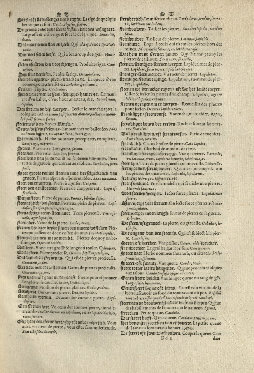 1573 - Christophe Plantin - Trésor du langage bas-allemand - Greifswald