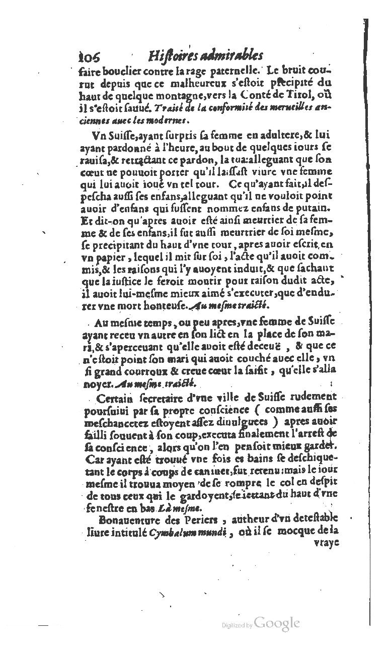 1610 - Paul Marceau - Trésor d’histoires admirables et mémorables - BSB Munich