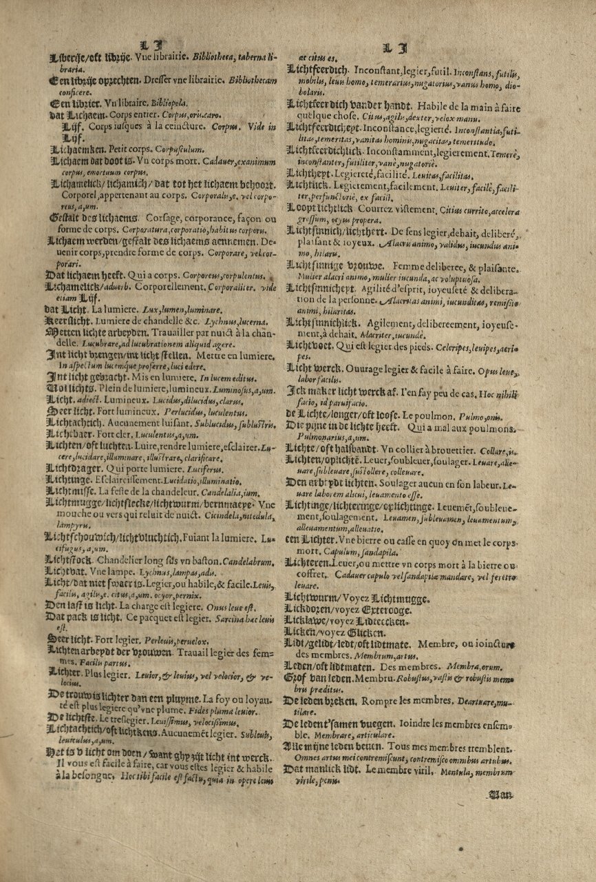 1573 - Christophe Plantin - Trésor du langage bas-allemand - Greifswald