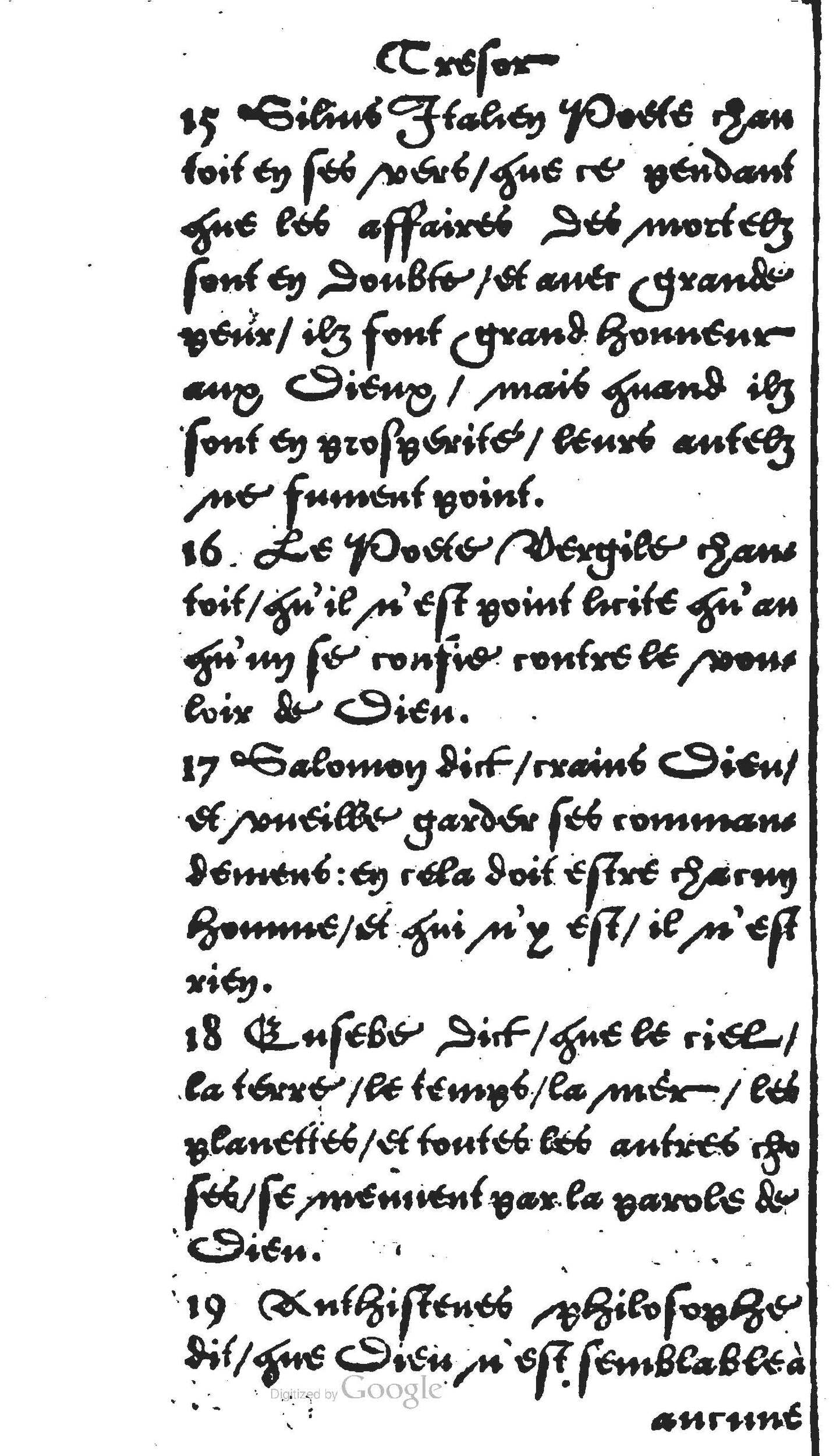 1560 - Jean Bellère - Trésor de vertu - Det Kongelige Bibliotek 1560 - Jean Bellère - Trésor de vertu - Det Kongelige Bibliotek