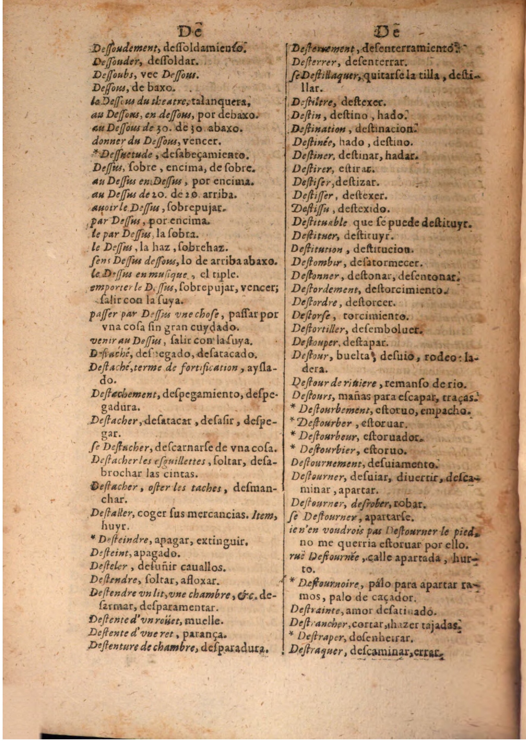 1645 - A. de Sommaville et A. Courbé - Trésor des deux langues espagnole et française (Seconde partie) - BSB Munich