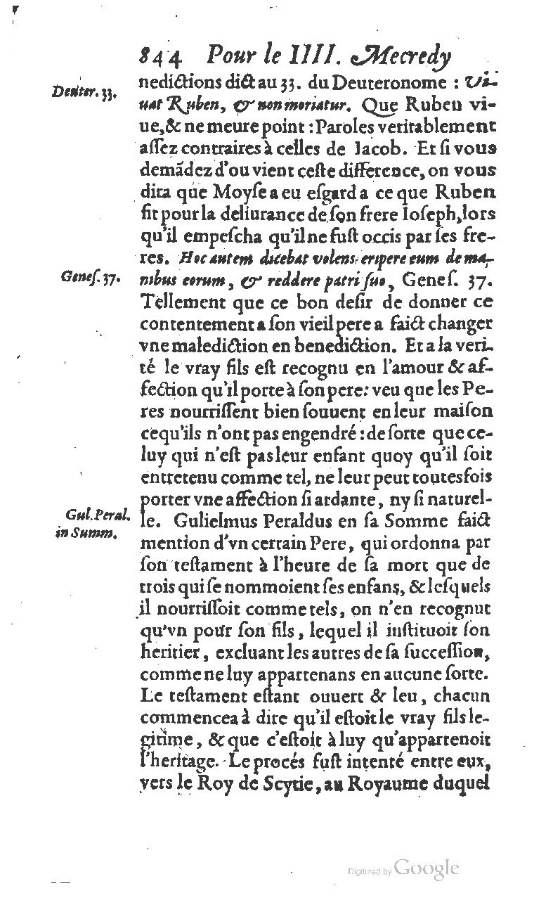 1607 - Nicolas Du Fossé - Trésor quadragésimal - T 01 - BM Lyon