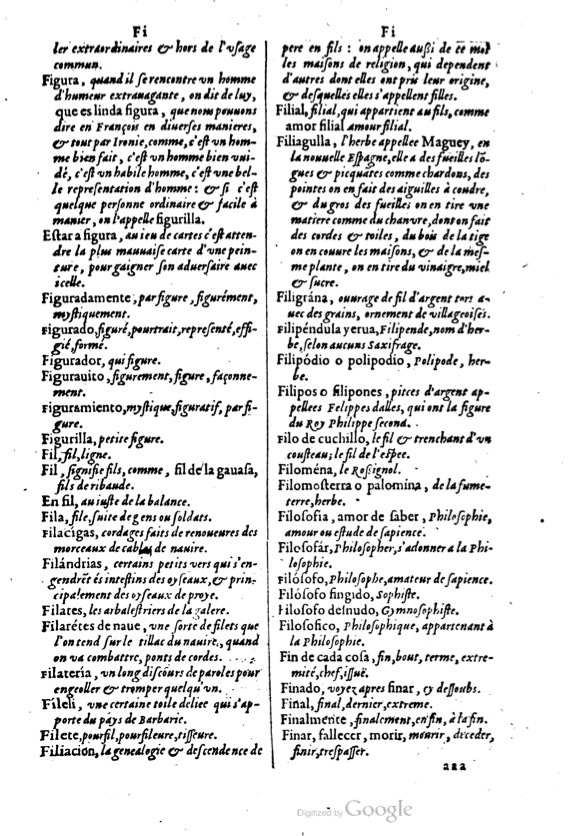 1621 - Adrian Tiffaine - Trésor des deux langues espagnole et française - BM Lyon