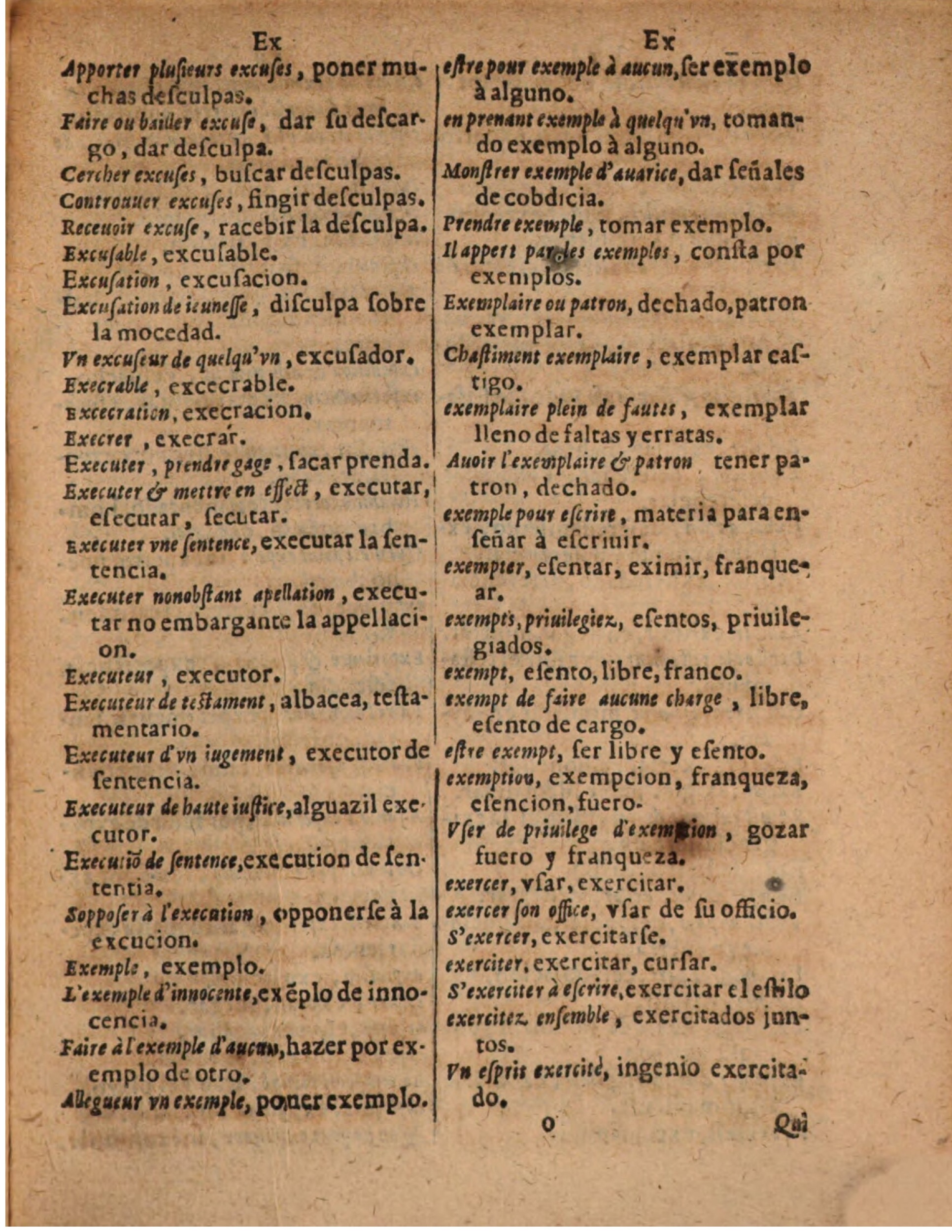 1624 - Hubert Antoine - Trésor des deux langues espagnole et française (Seconde partie) - BSB Munich