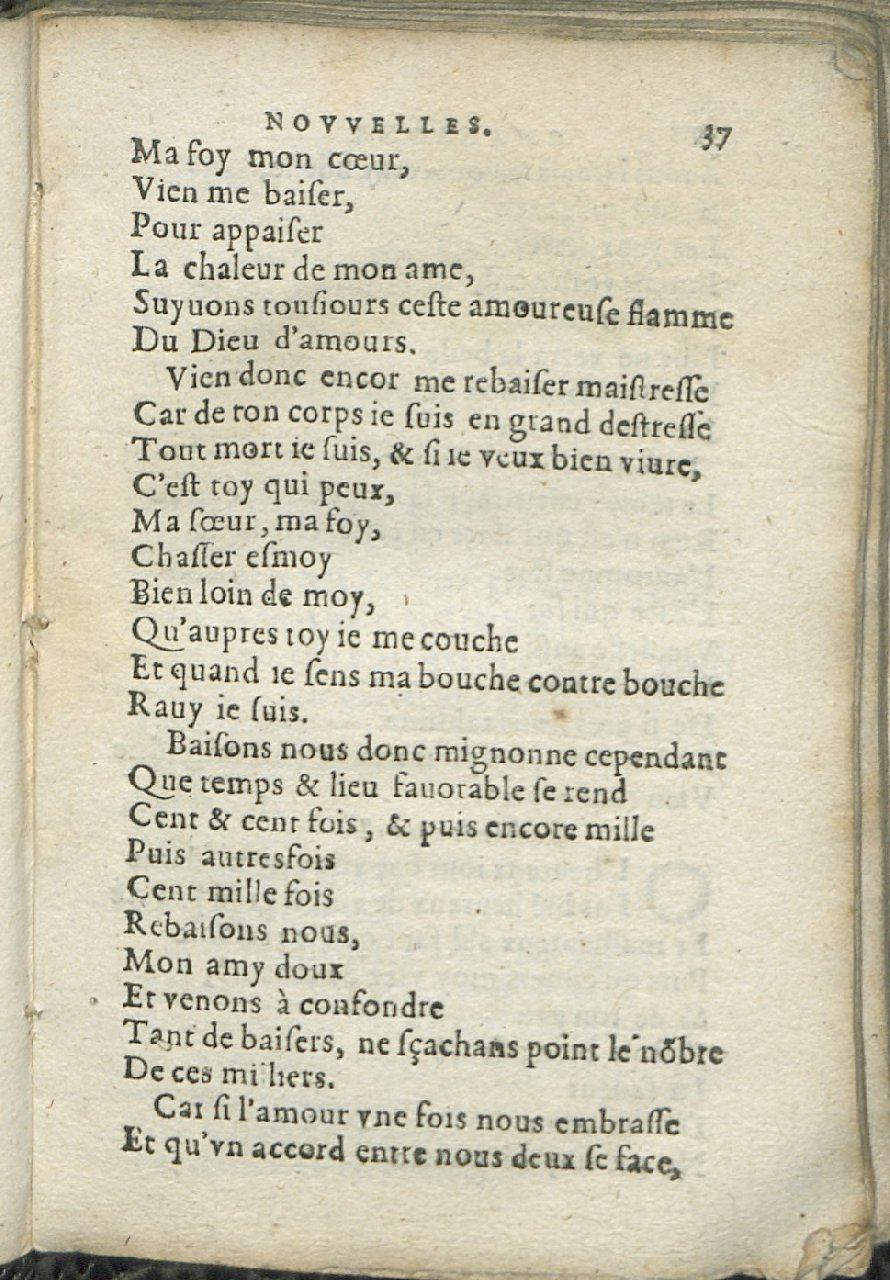 1575 - Pierre Brenouzet - Trésor de tous les recueils de chansons, tant amoureuses, rustiques, que musicales - Det KLG Copenhague
