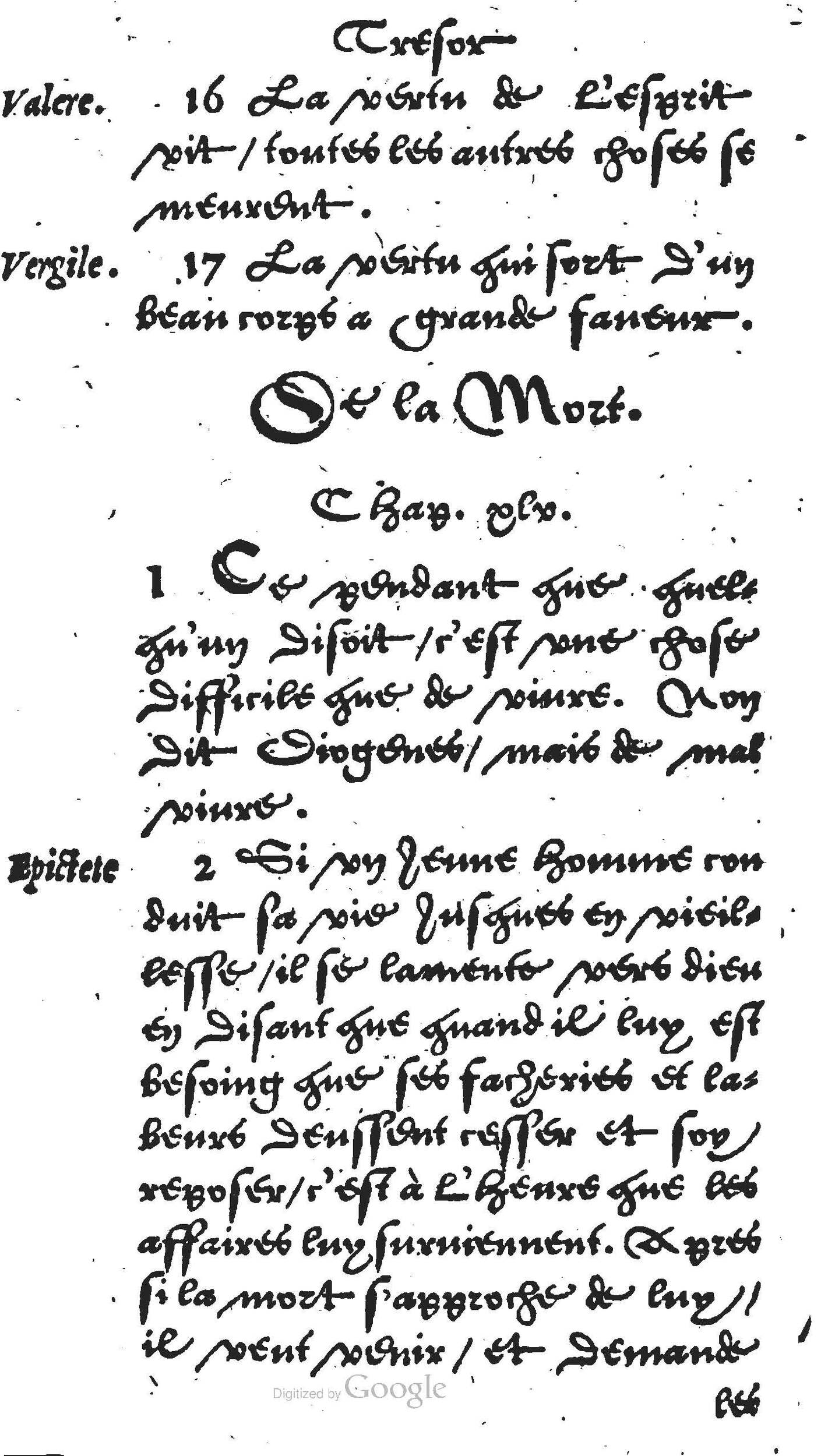 1560 - Jean Bellère - Trésor de vertu - Det Kongelige Bibliotek 1560 - Jean Bellère - Trésor de vertu - Det Kongelige Bibliotek