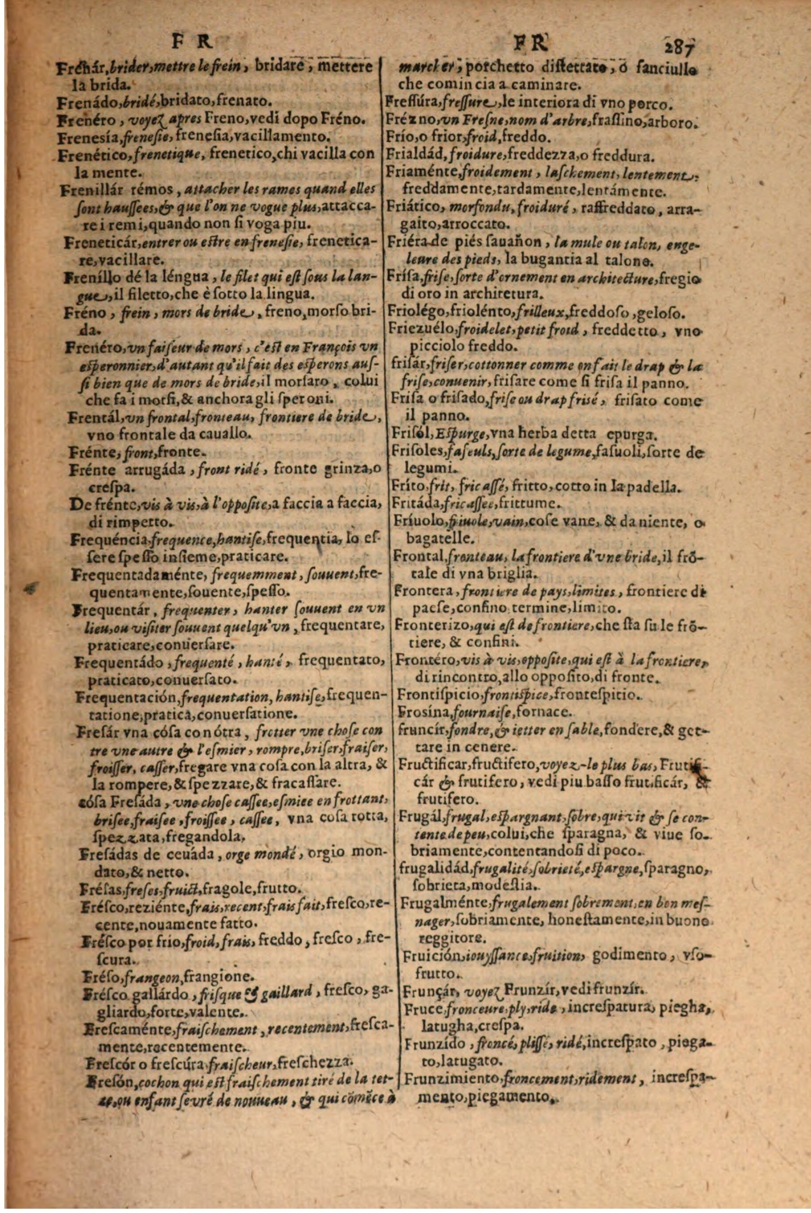 1606 - Samuel Crespin - Thresor des trois langues, francoise, italiene et espagnolle - BSB Munich