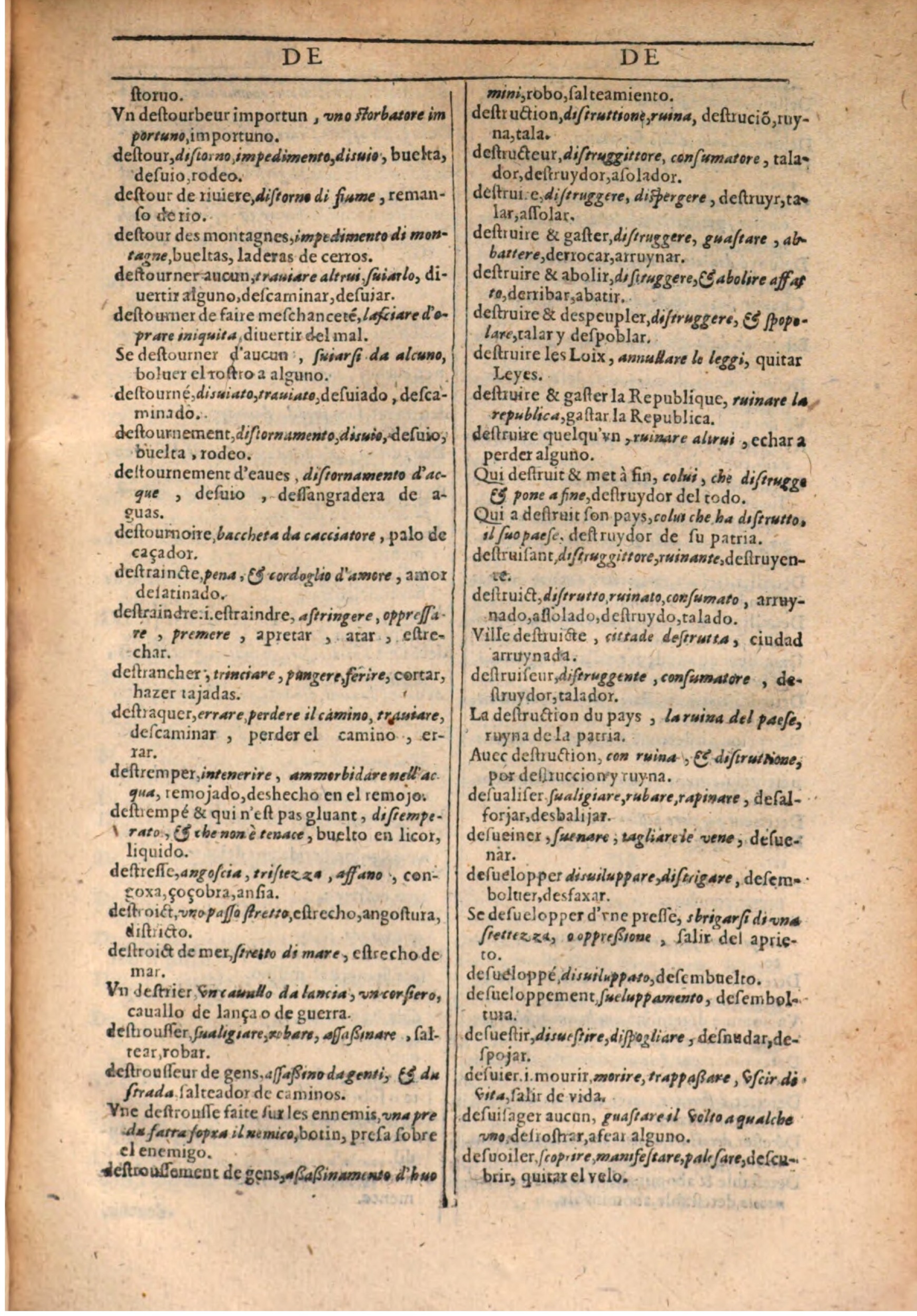 1609 - Philippe Albert et Alexandre Pernet - Trésor des trois langues française, italienne et espagnole (Seconde partie) - BSB Munich 1609 - Philippe Albert et Alexandre Pernet - Trésor des trois langues française, italienne et espagnole (Seconde partie) - BSB Munich