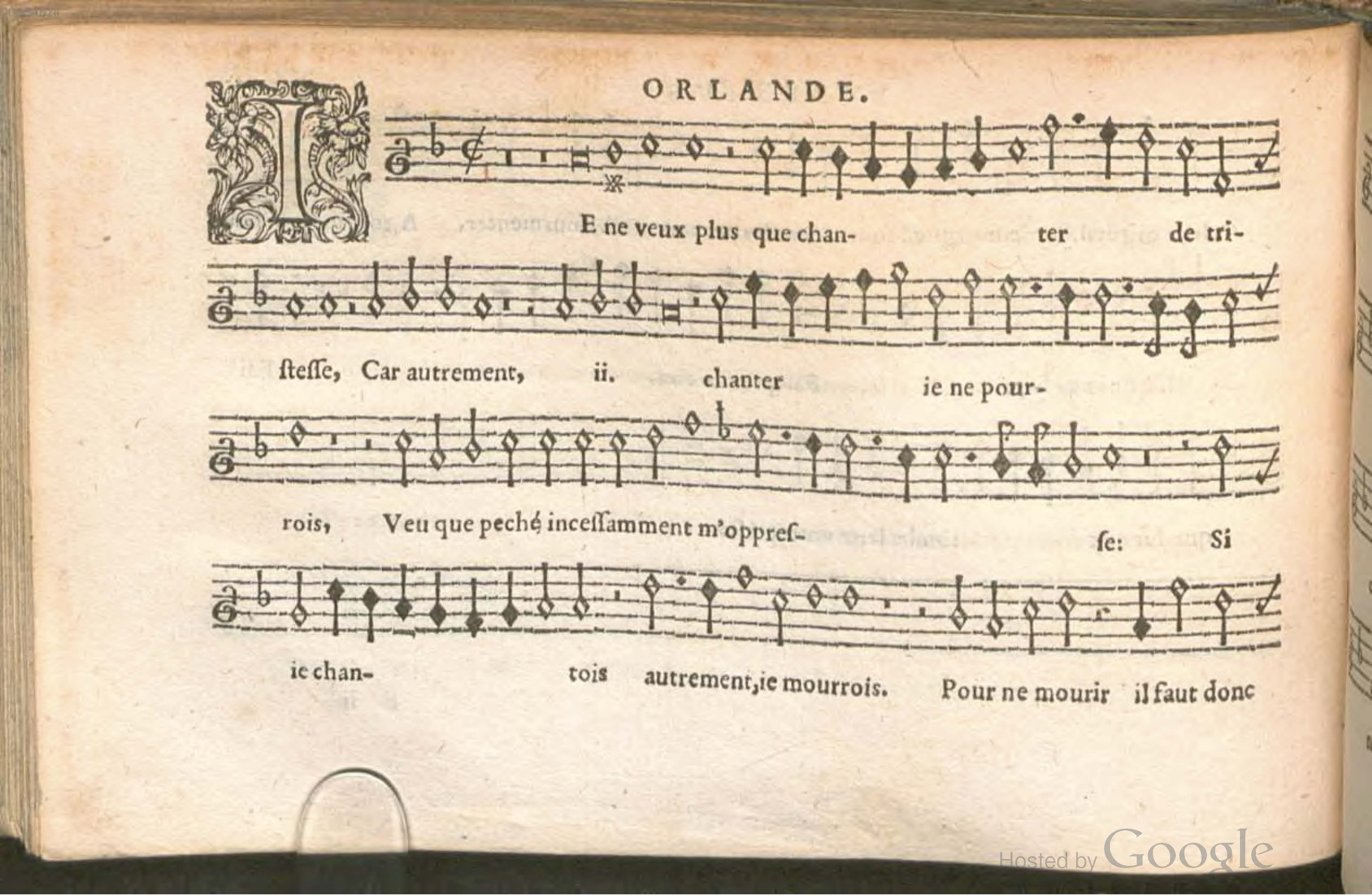 1576 - [Pierre de Saint-André] - Trésor de musique d’Orlande de Lassus Superius - BSB Munich