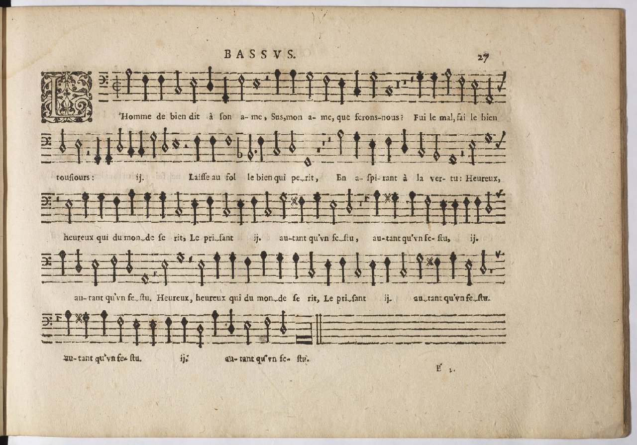 1594 - Paul Marceau - Trésor de musique d&#039;Orlande de Lassus, Superius, Bassus, Tenor, Quinta pars - BnF