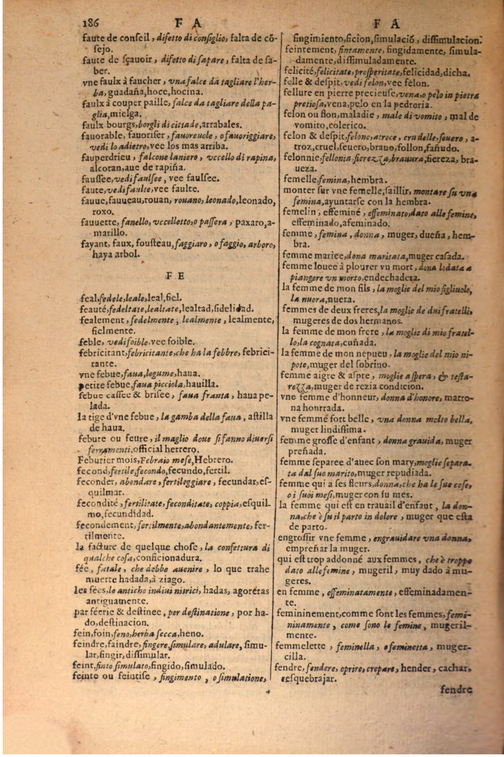 1616 - Pierre de la Rovière - Trésor des trois langues (Seconde partie) - BSB Munich