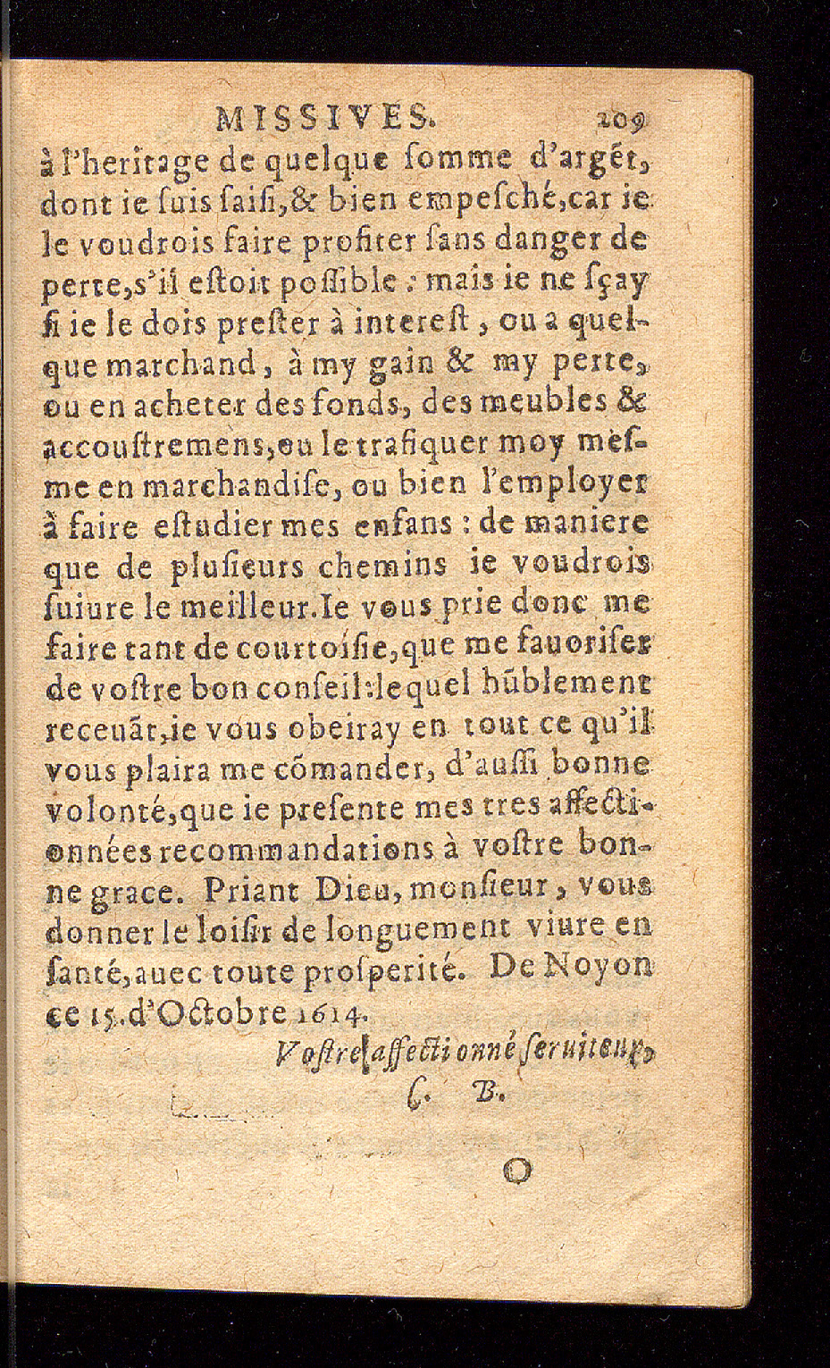 1614 - Barthélemy Vincent - Élite et Trésor des lettres missives - Bâle
