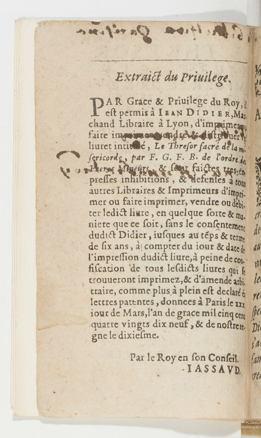 1603 - Jean Didier - Trésor sacré de la miséricorde - BnF