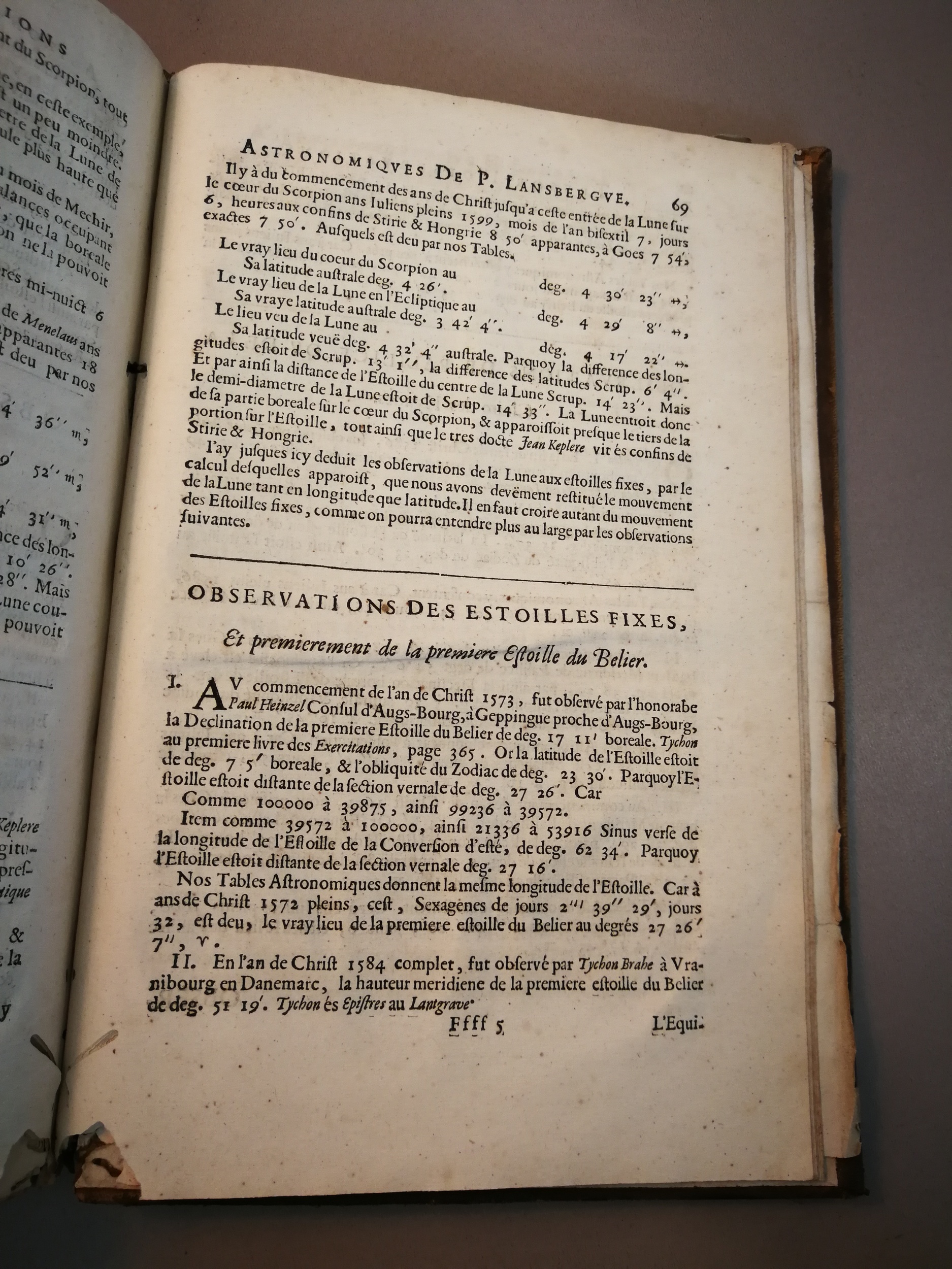 1633 - Zacharie Roman - Trésor d’observations astronomiques - BM Marseille