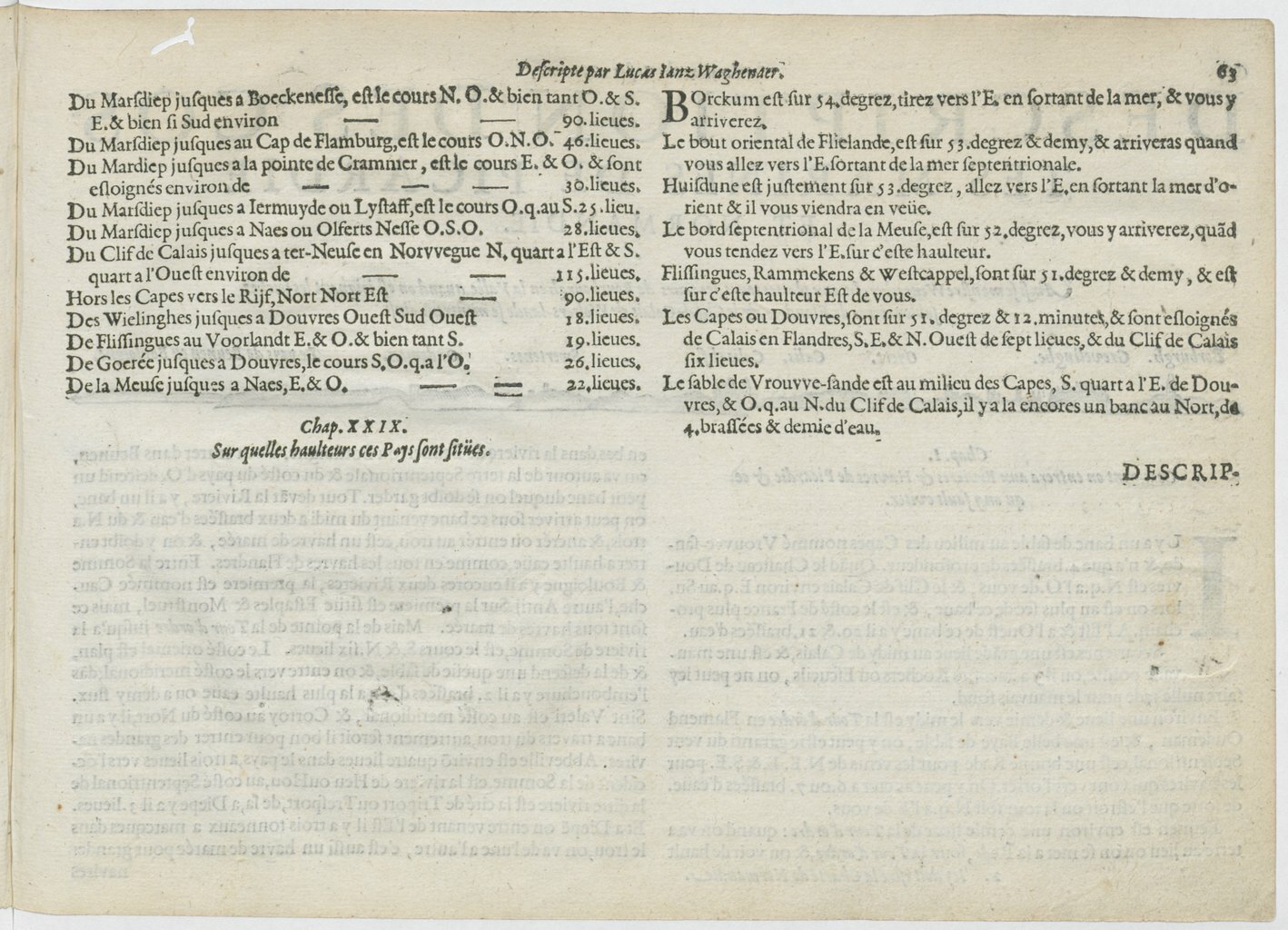1601 - Bonaventure d’Aseville - Trésorerie ou cabinet de route marinesque - BnF