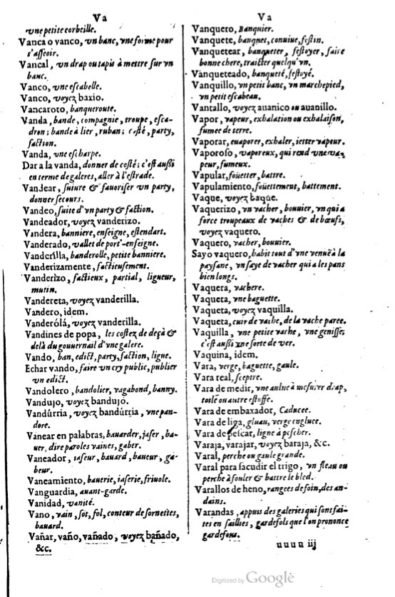 1621 - Adrian Tiffaine - Trésor des deux langues espagnole et française - BM Lyon