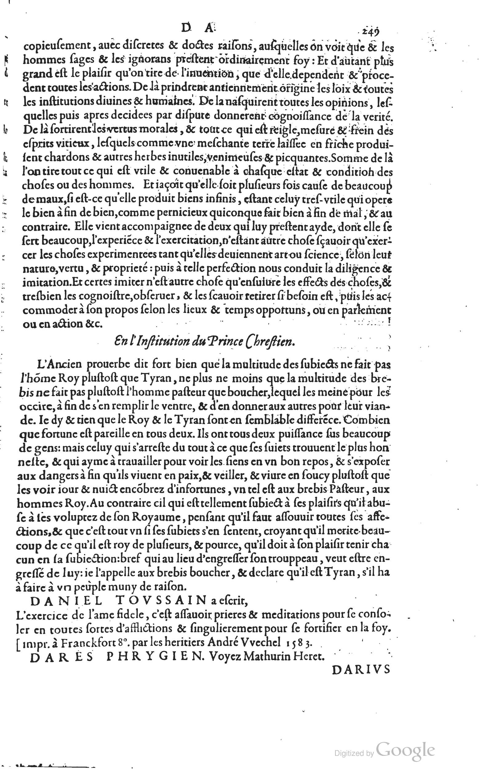 1585 - Barthélemy Honorat - Bibliothèques françaises - BSB Munich