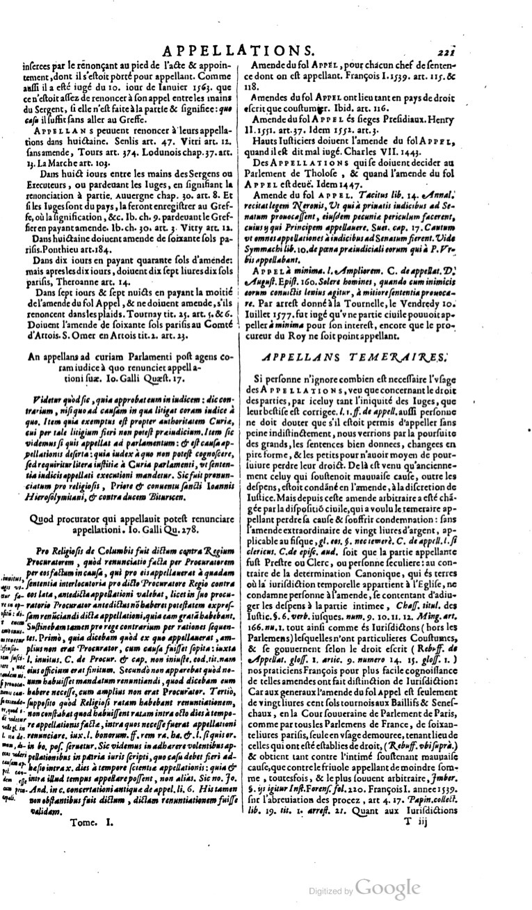 1629 - Veuve Nicolas Buon - Trésor du droit français (21754 T. 1) - BM Lyon