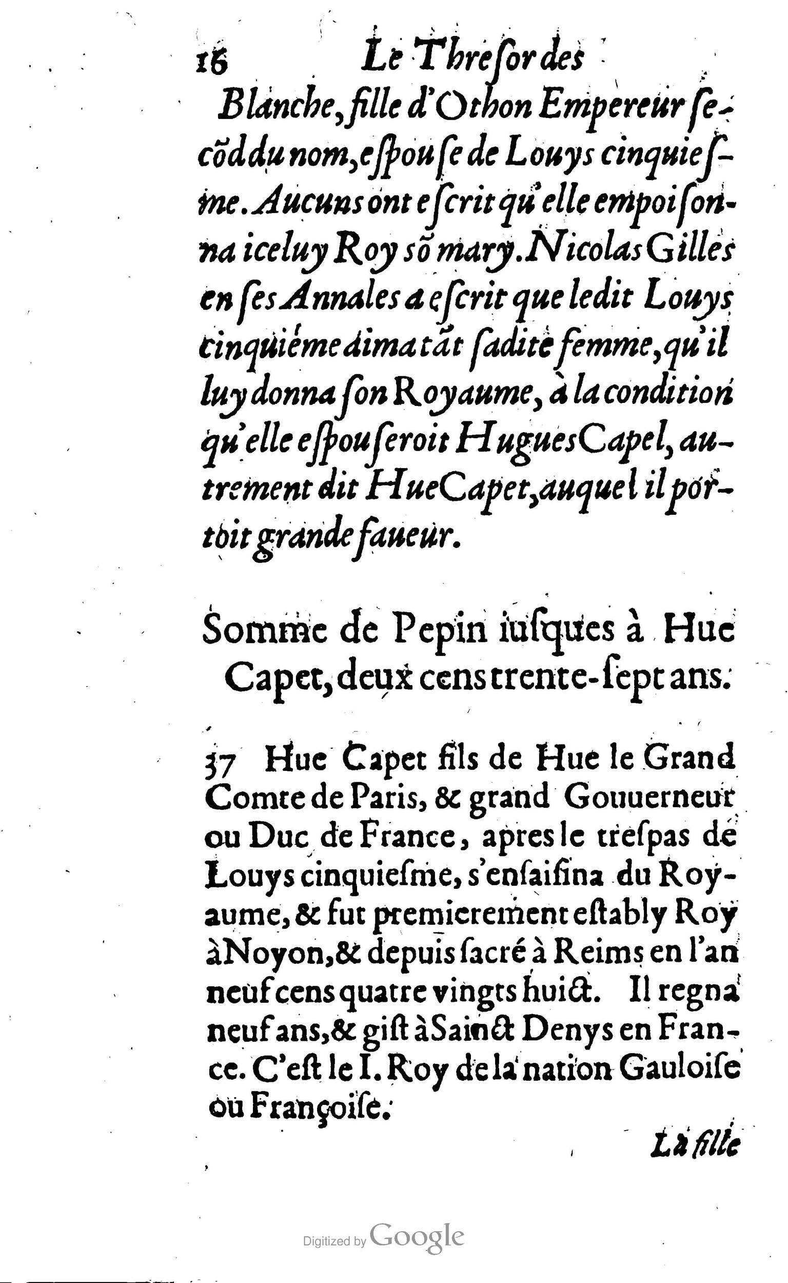 1638 - Jean Corrozet - Trésor des histoires de France - BM Lyon