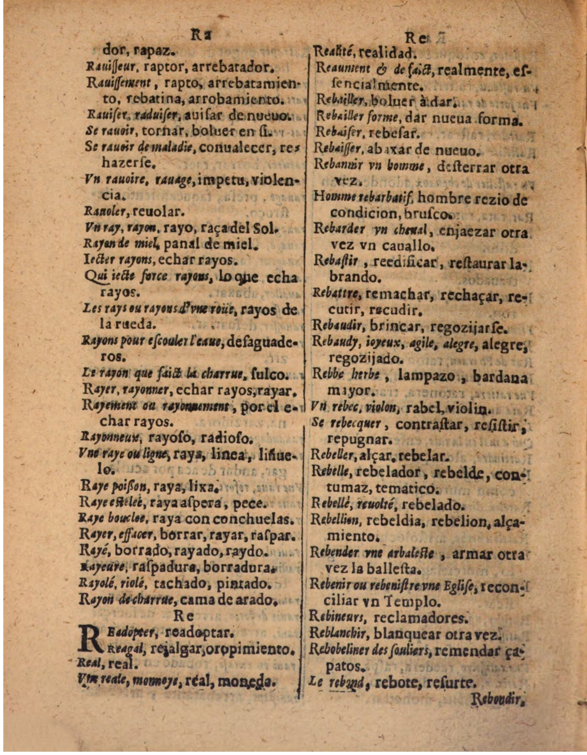 1624 - Hubert Antoine - Trésor des deux langues espagnole et française (Seconde partie) - BSB Munich