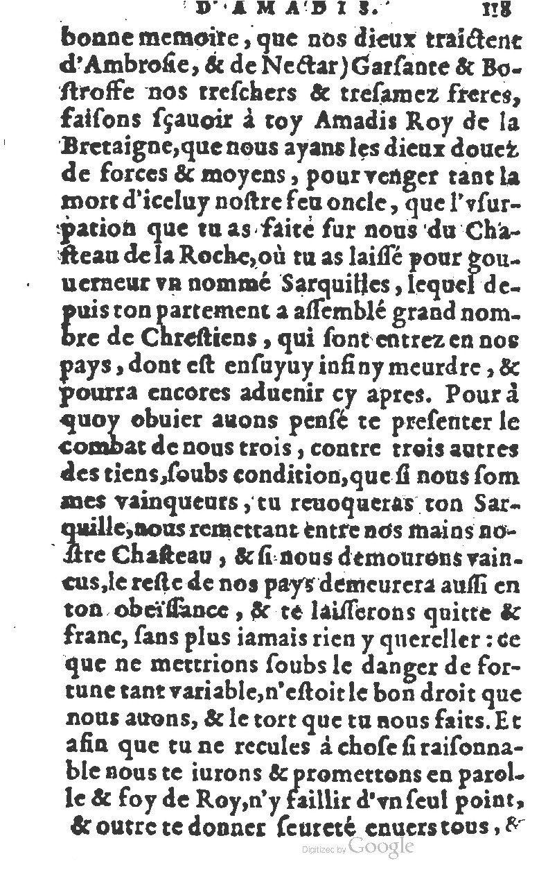 1582 - Jean Huguetan - Trésor des Amadis T. 1 - BM Lyon