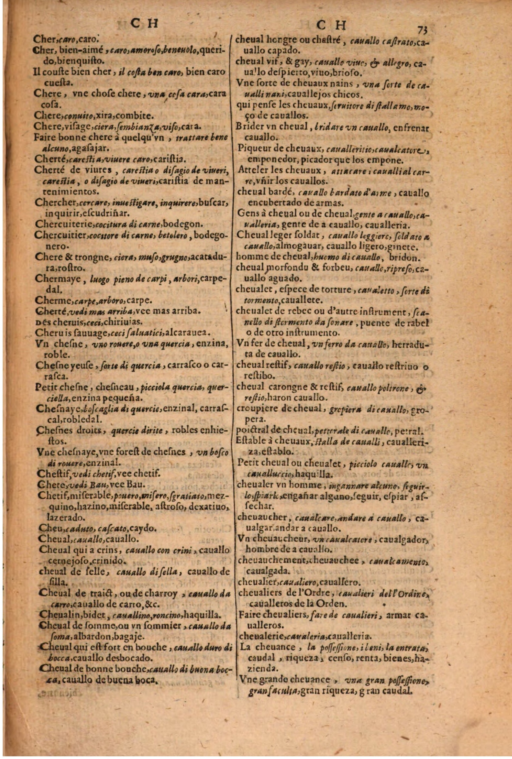 1616 - Pierre de la Rovière - Trésor des trois langues (Seconde partie) - BSB Munich