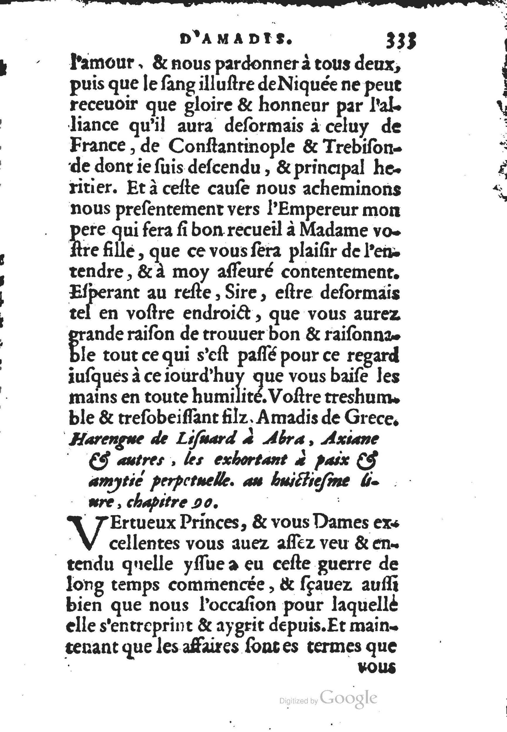 1560 - Jean d’Ogerolles et Gabriel Cotier Lyon - Trésor des Amadis - BSB Munich