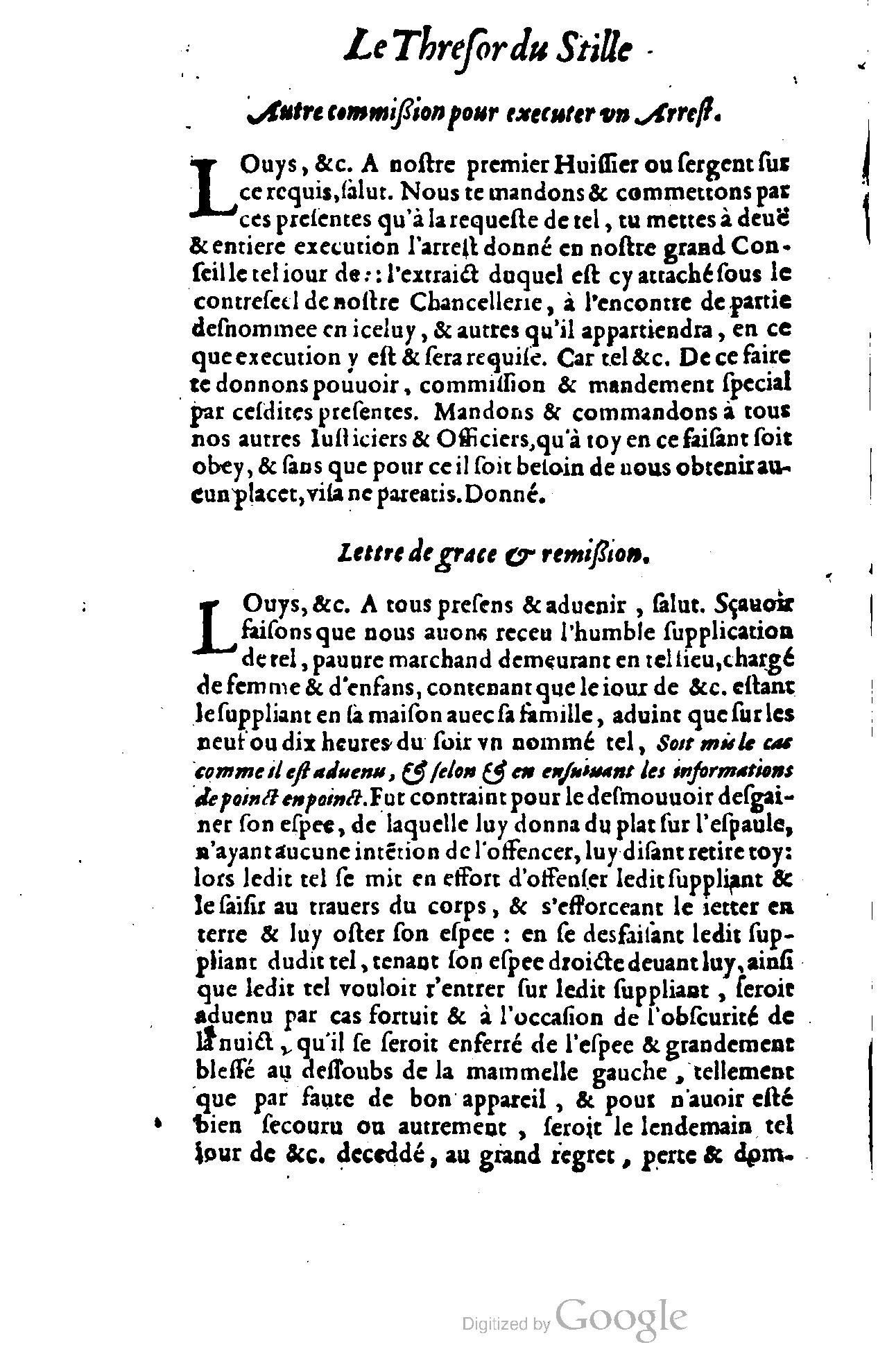 1614 - Jean Richer - Trésor du nouveau style et protocole de la chancellerie de France - BSB Munich
