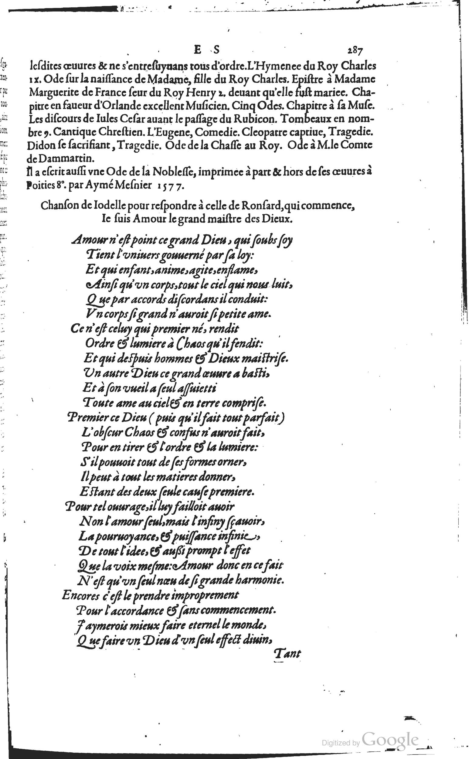 1585 - Barthélemy Honorat - Bibliothèques françaises - BSB Munich