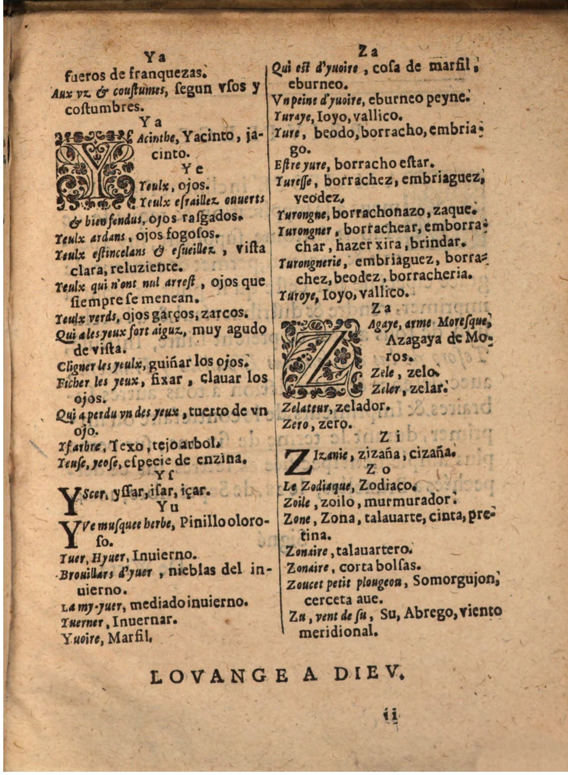 1624 - Hubert Antoine - Trésor des deux langues espagnole et française (Seconde partie) - BSB Munich