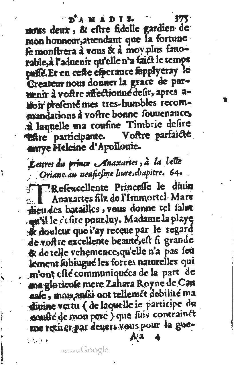 1567 - Jean Pygot - Trésor des Amadis - BM Lyon 1567 - Jean Pygot - Trésor des Amadis - BM Lyon