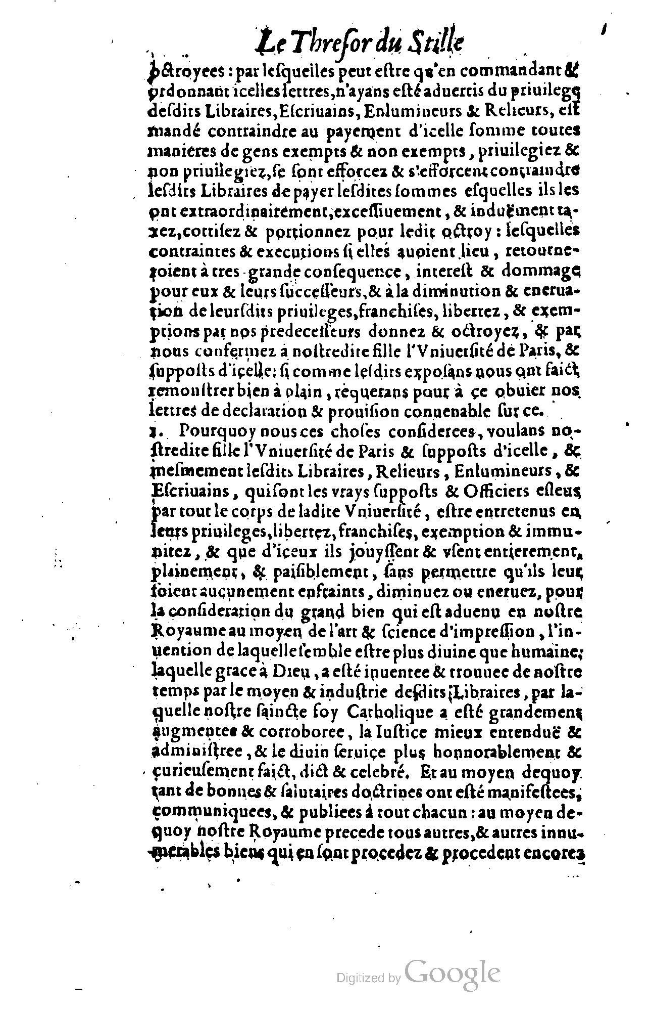 1614 - Jean Richer - Trésor du nouveau style et protocole de la chancellerie de France - BSB Munich