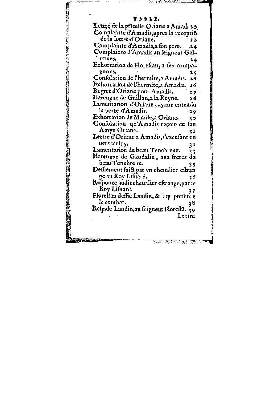 1572 - Veuve Gabriel Cotier - Trésor des Amadis - BM Lyon