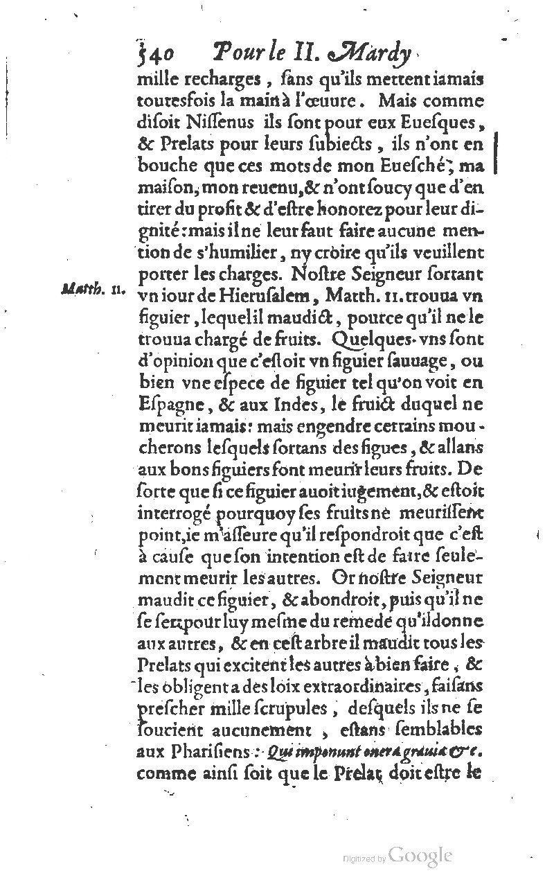1607 - Nicolas Du Fossé - Trésor quadragésimal - T 01 - BM Lyon