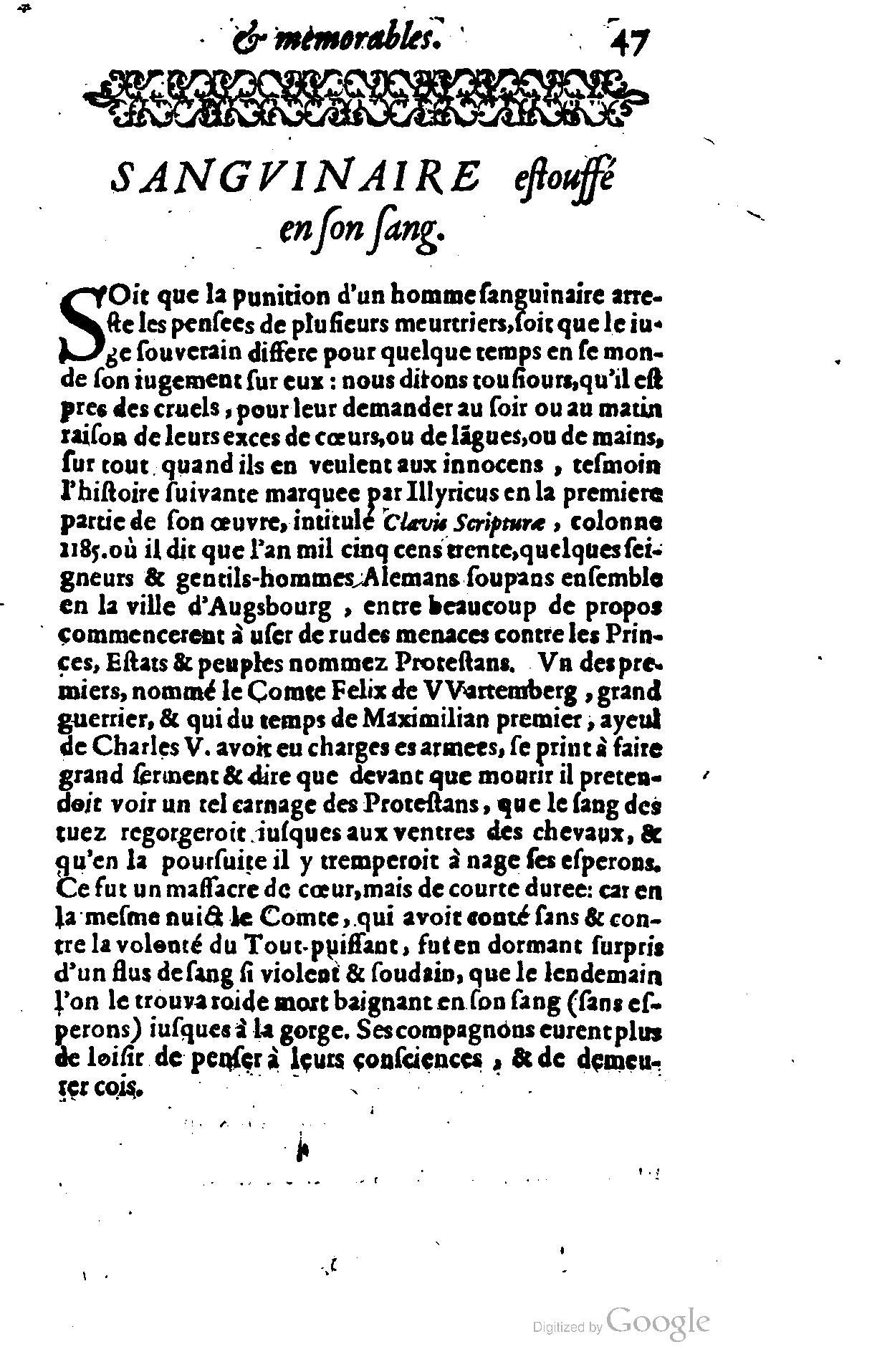 1628 - Jacques Crespin - Trésor d’histoires admirables et mémorables - BSB Munich
