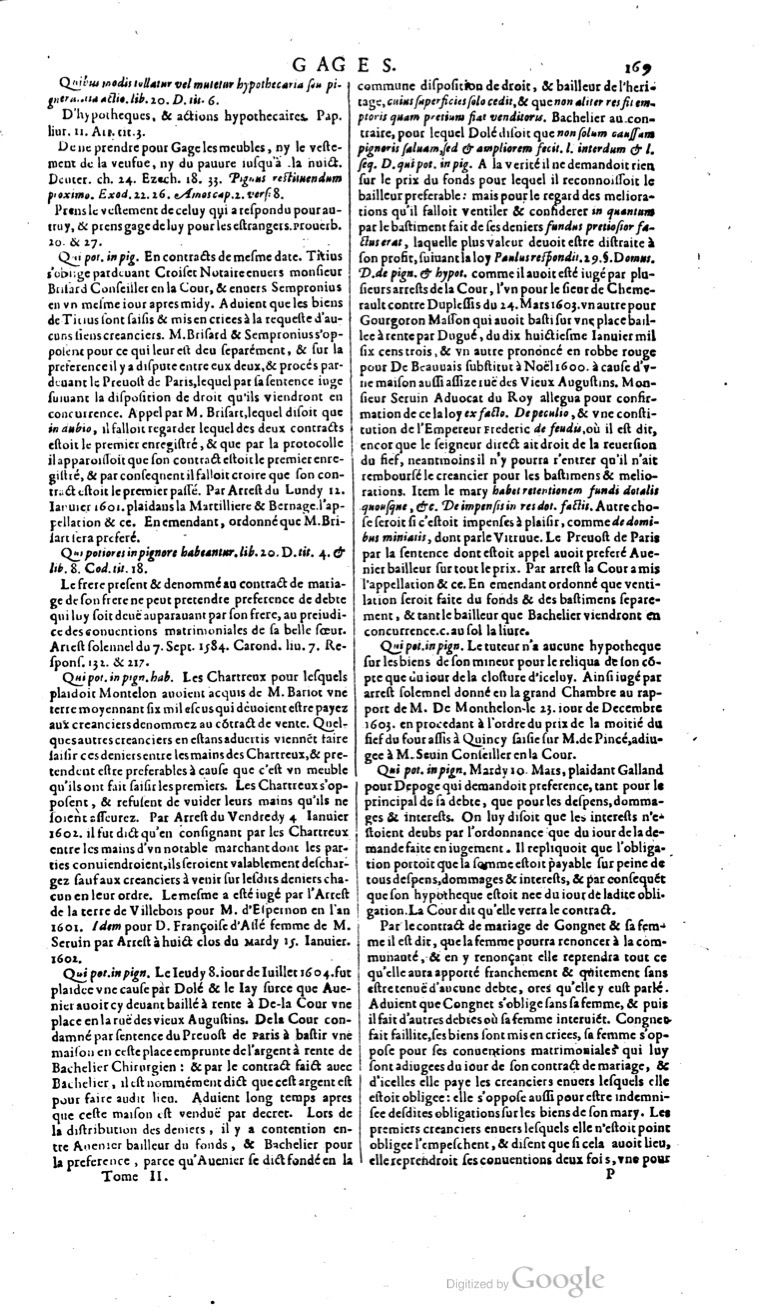 1629 - Veuve Nicolas Buon - Trésor du droit français (29620 T. 2) - BM Lyon