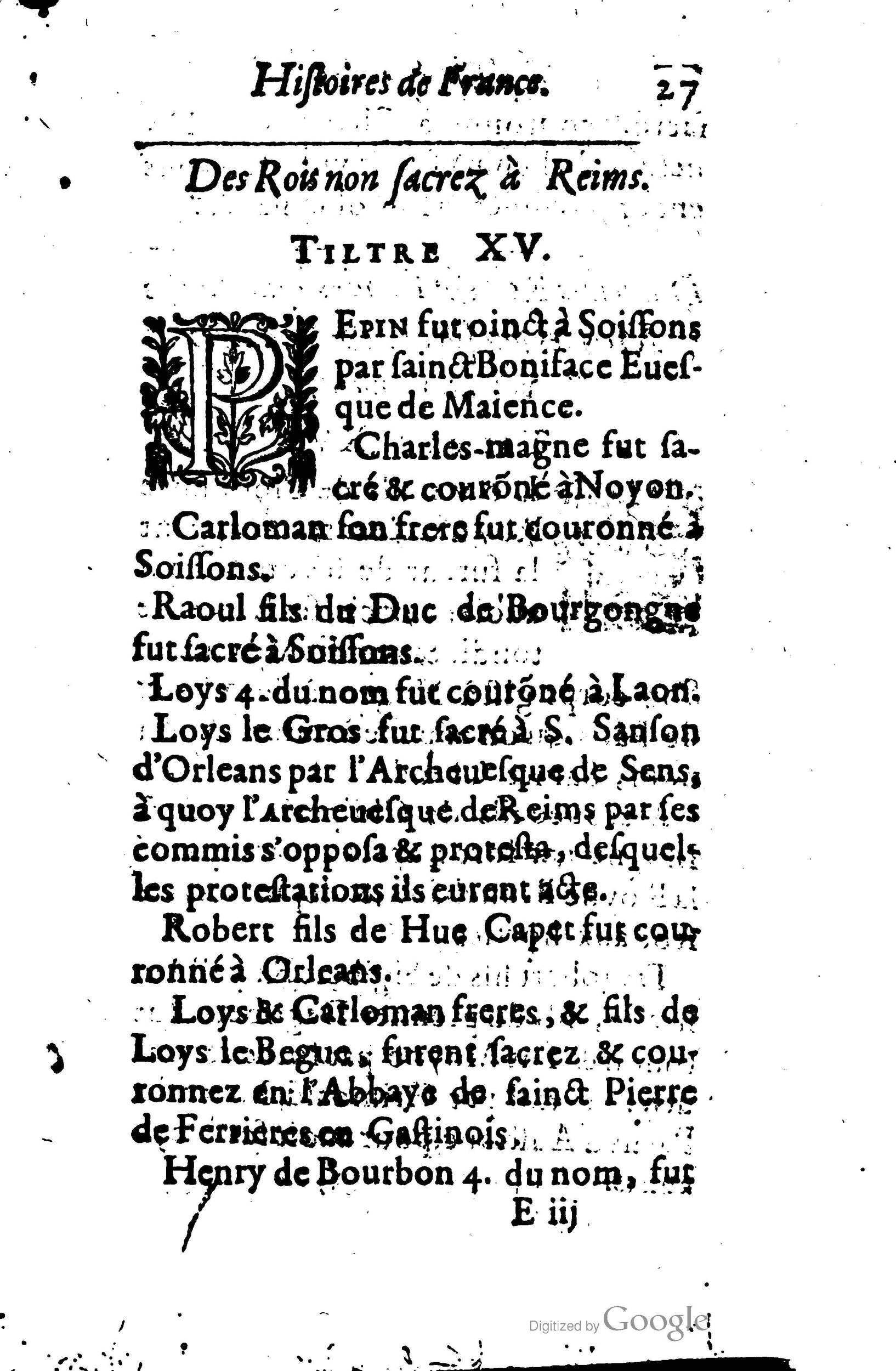 1619 - Jean Corrozet - Trésor des histoires de France - BSB Munich