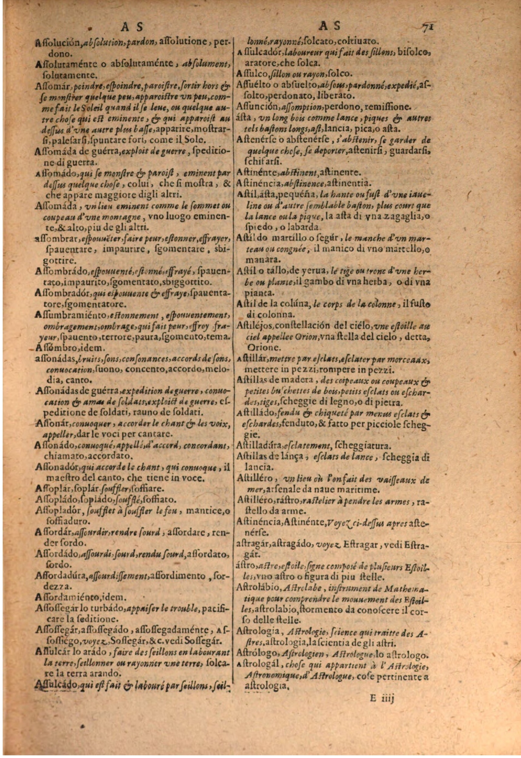1606 - Samuel Crespin - Thresor des trois langues, francoise, italiene et espagnolle - BSB Munich