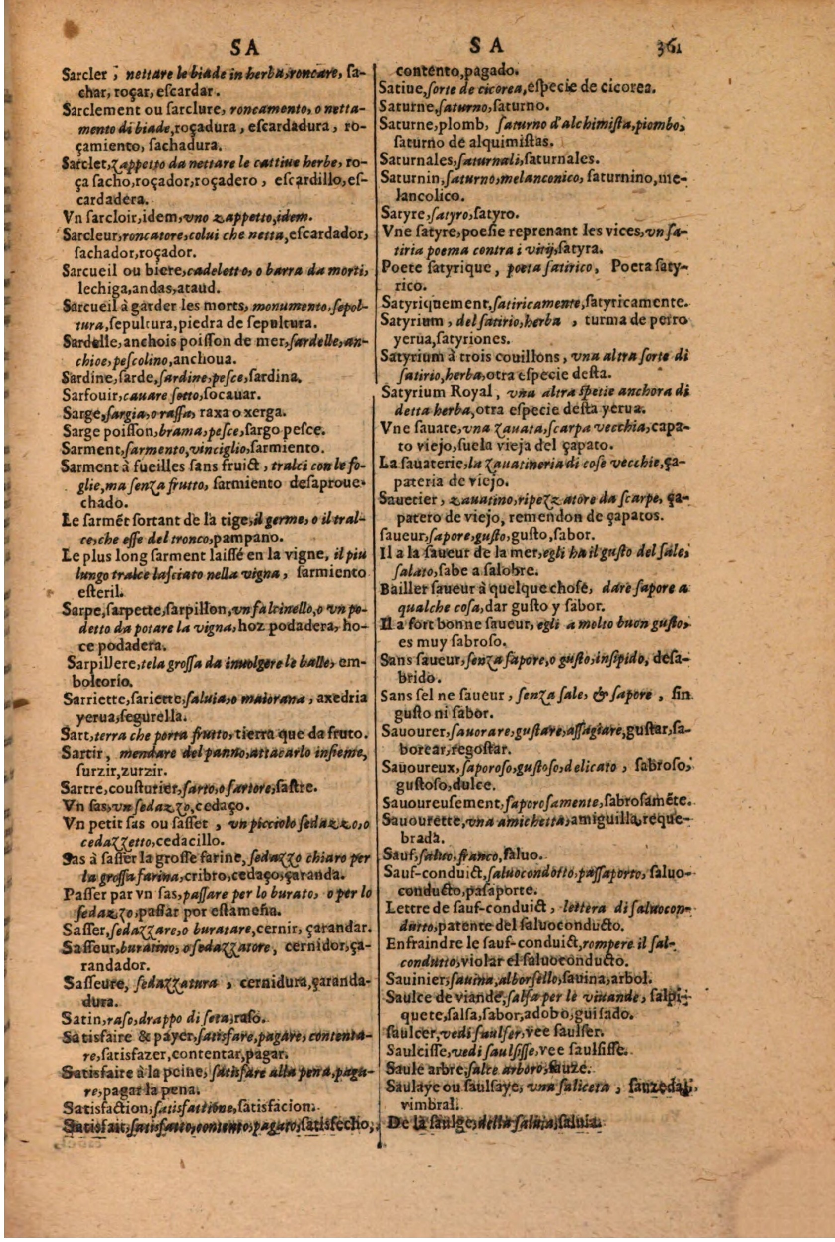 1616 - Pierre de la Rovière - Trésor des trois langues (Seconde partie) - BSB Munich