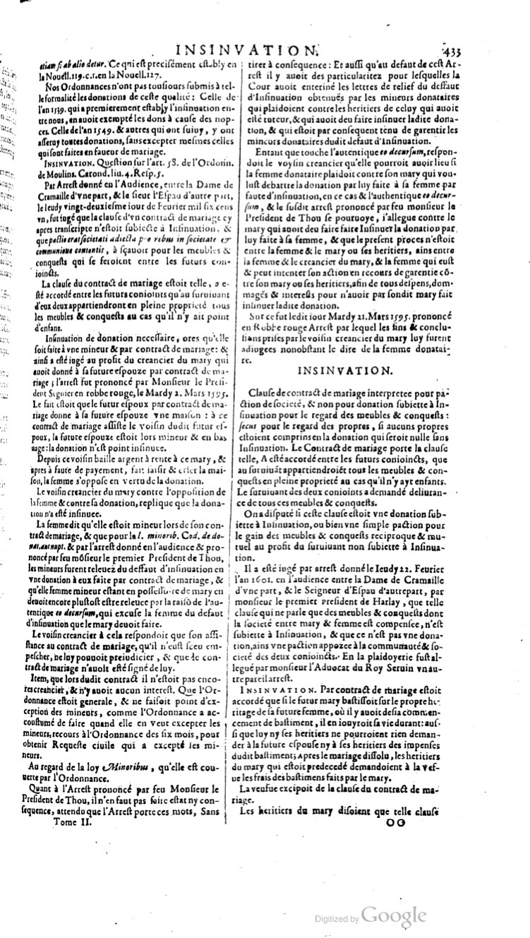 1629 - Veuve Nicolas Buon - Trésor du droit français (29620 T. 2) - BM Lyon