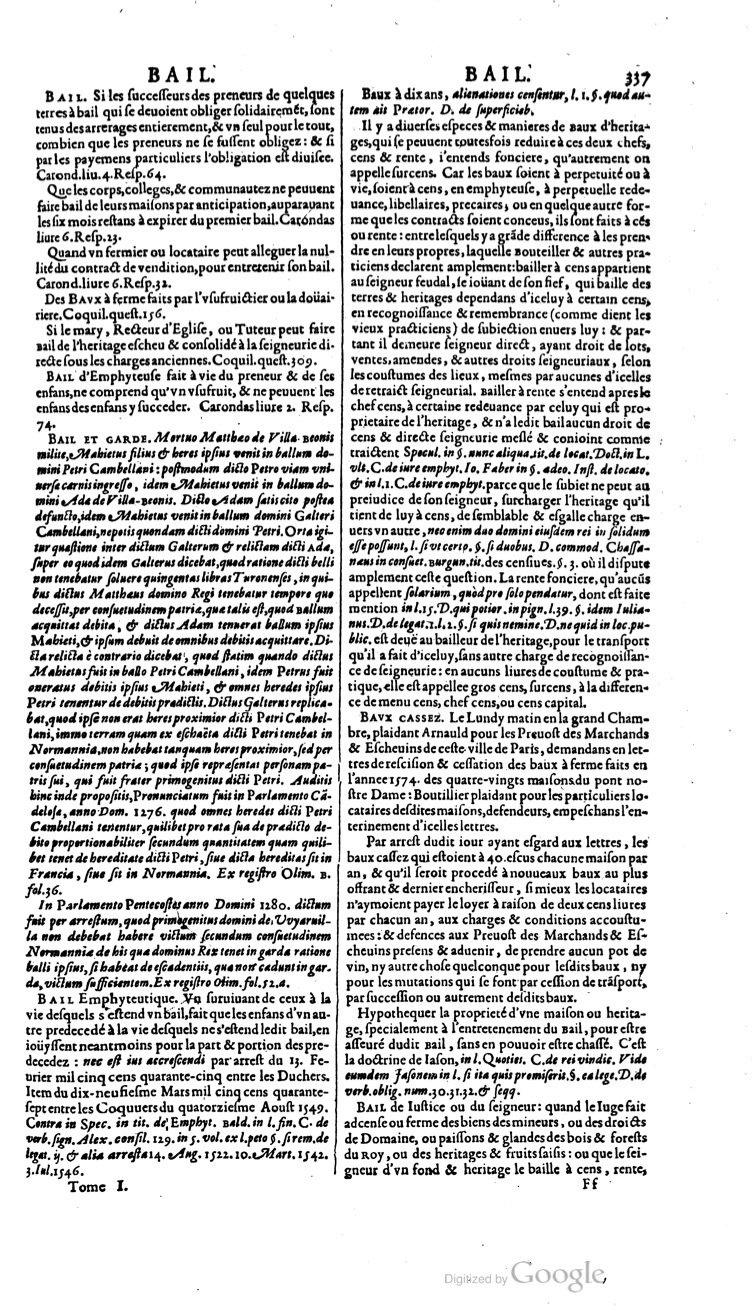 1629 - Veuve Nicolas Buon - Trésor du droit français (21754 T. 1) - BM Lyon