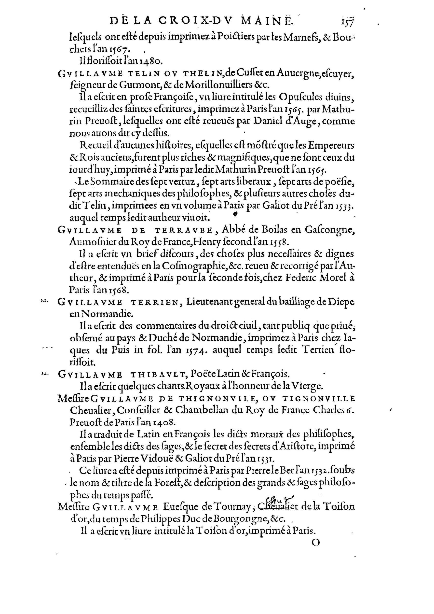 1584 - Abel L&#039;Angelier - Bibliothèques françaises - BnF