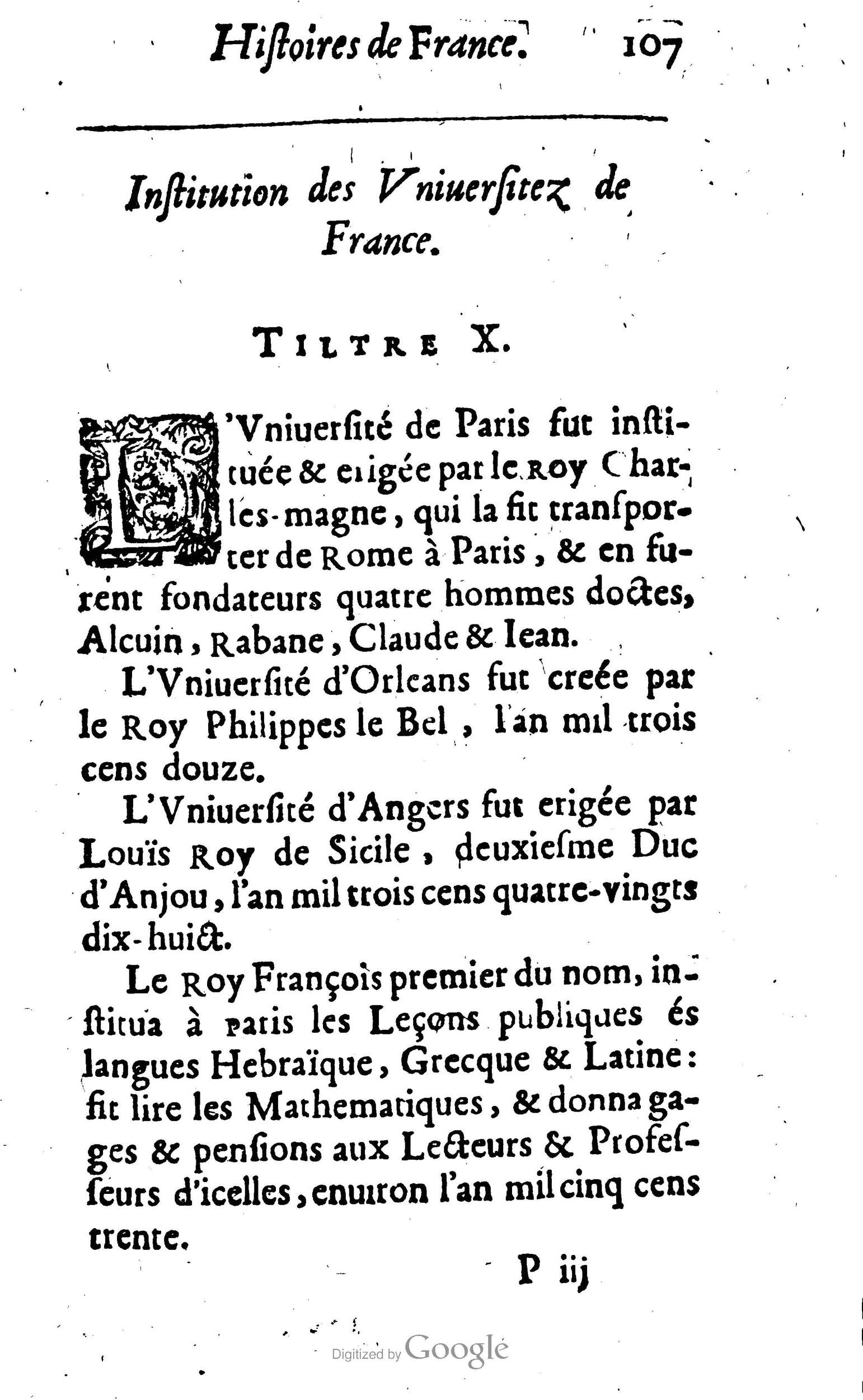 1638 - Jean Corrozet - Trésor des histoires de France - BM Lyon