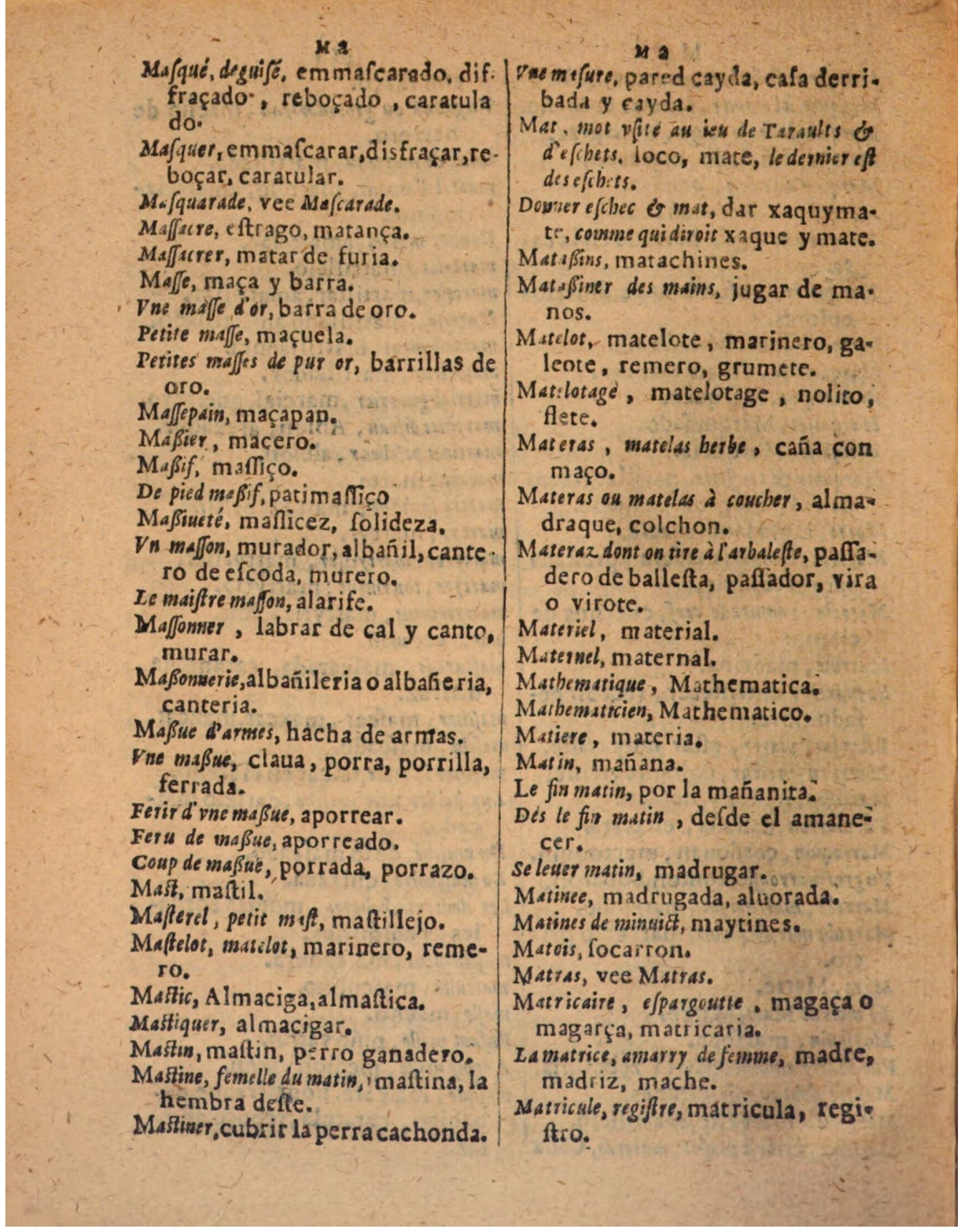 1624 - Hubert Antoine - Trésor des deux langues espagnole et française (Seconde partie) - BSB Munich