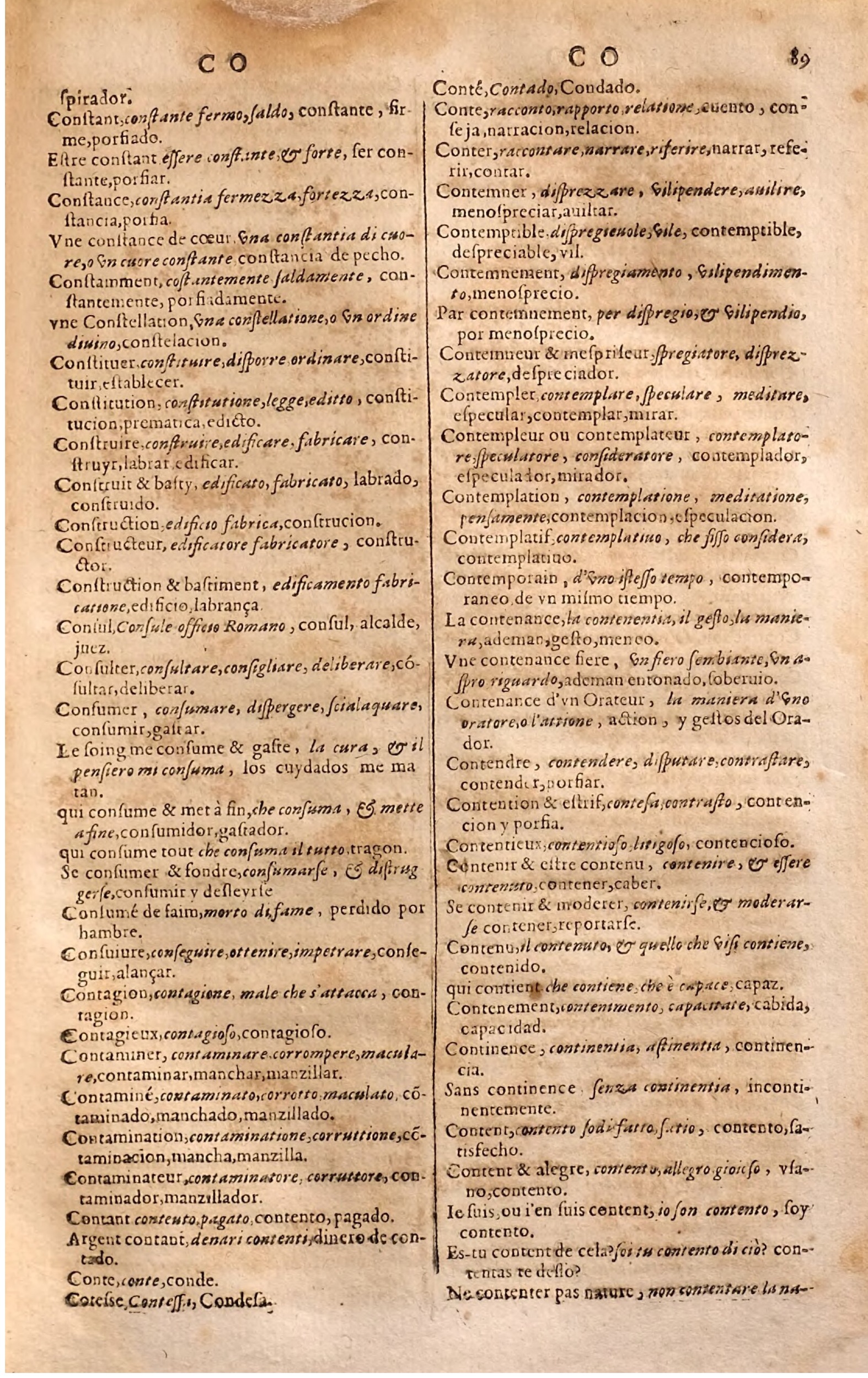 1627 - Jacques Crespin - Trésor des trois langues (Seconde partie) - Regensburg