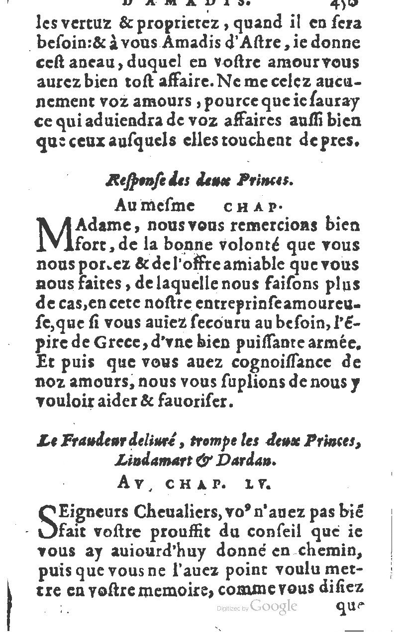 1582 - Jean Huguetan - Trésor des Amadis T. 1 - BM Lyon