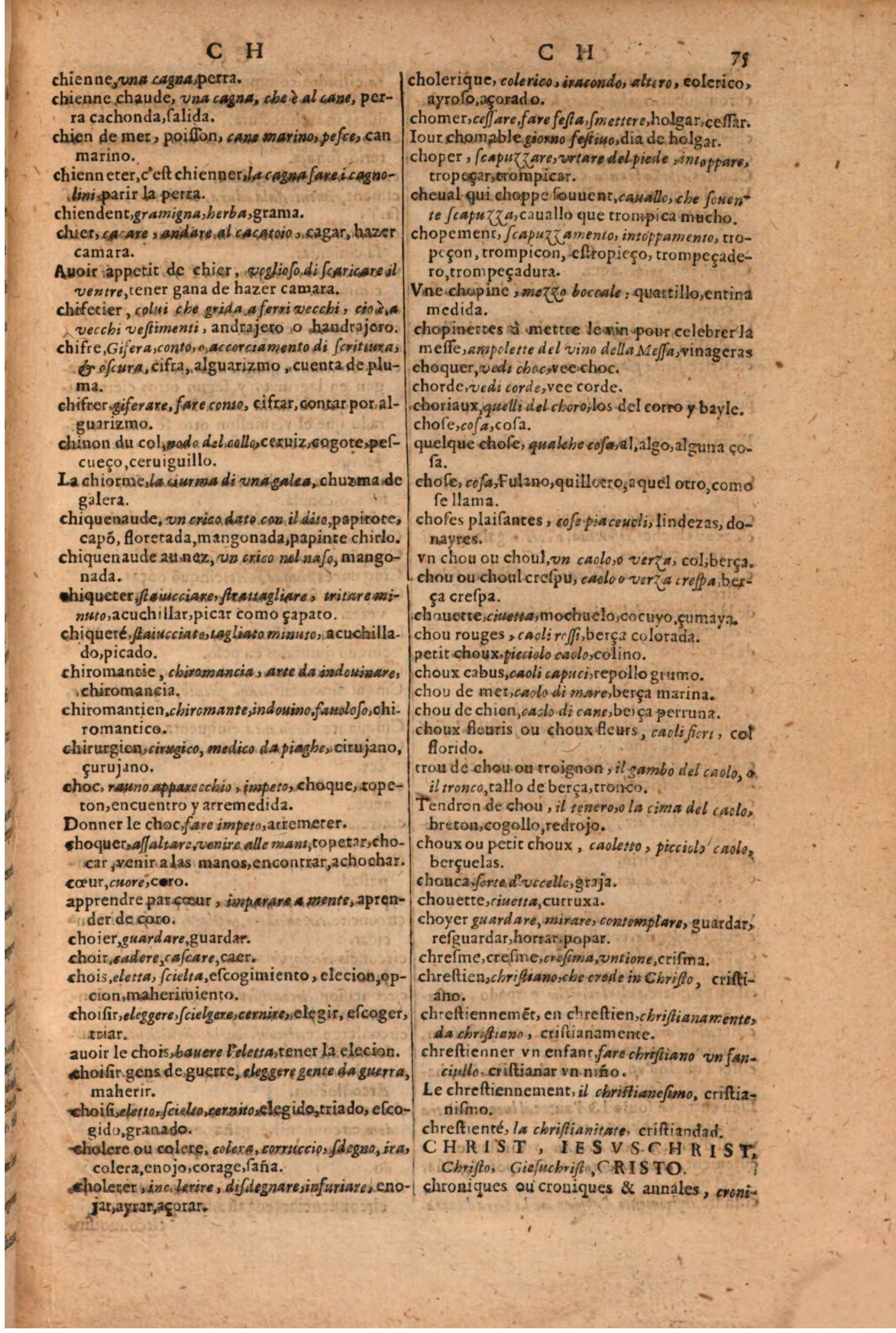 1616 - Pierre de la Rovière - Trésor des trois langues (Seconde partie) - BSB Munich